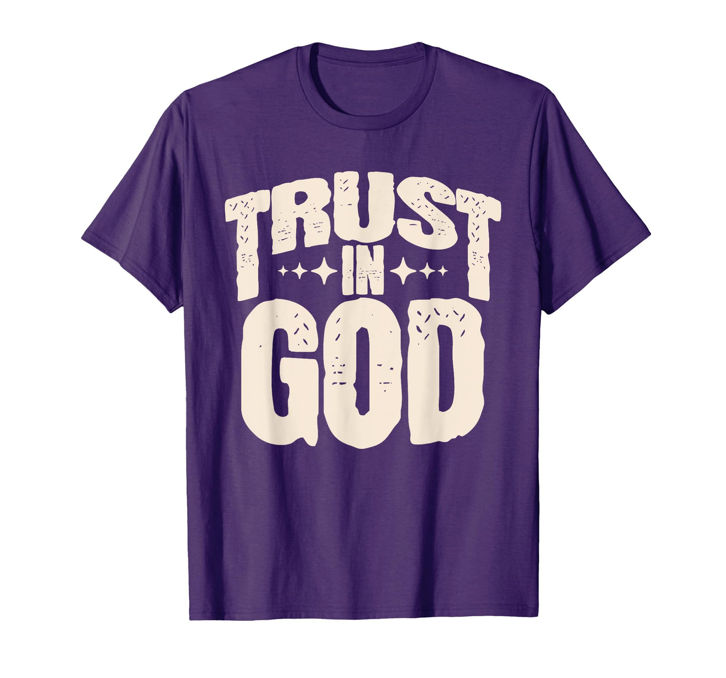 TRUST IN GOD Vintage Christian Faith Typography T-Shirt