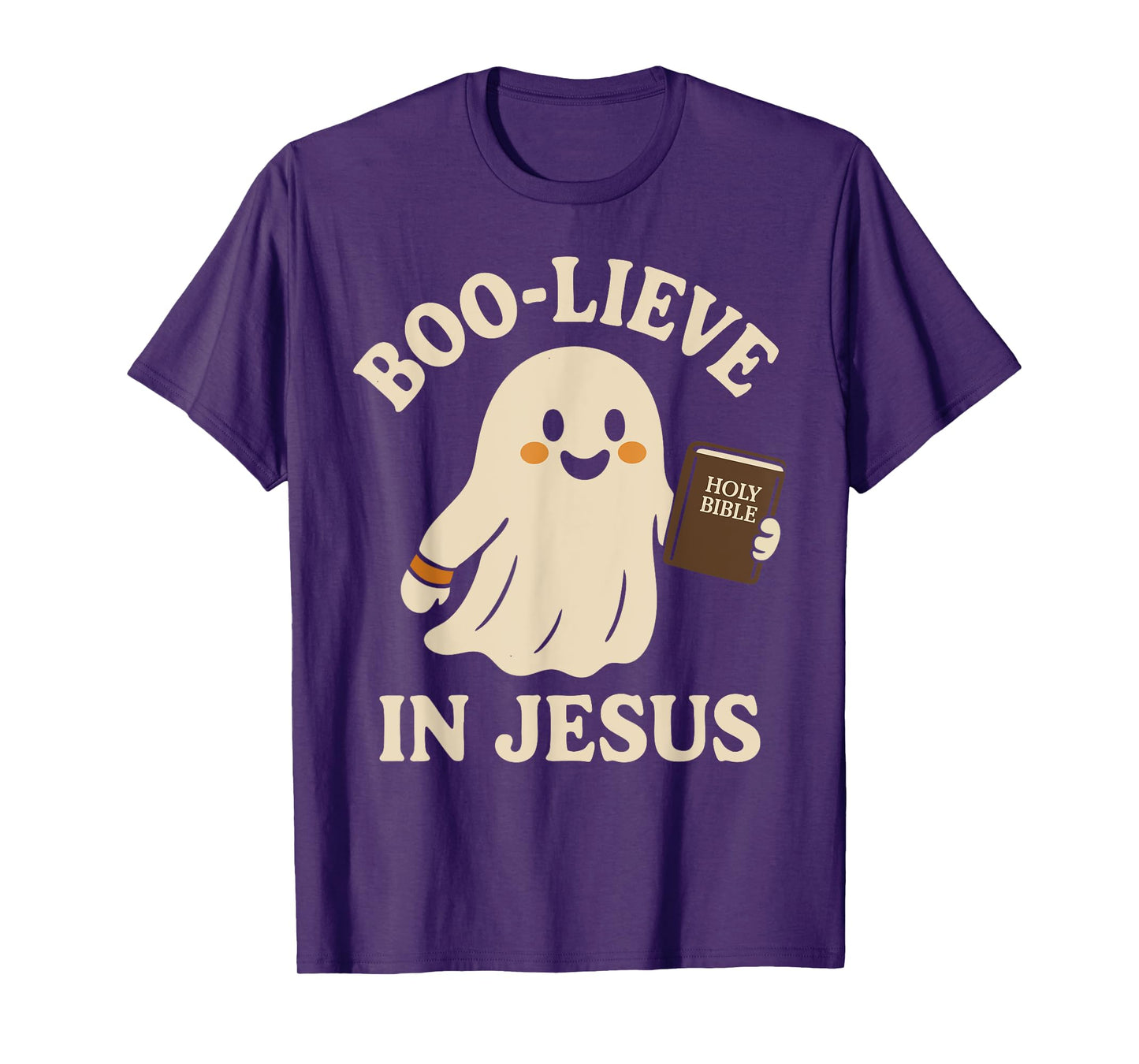 Boo-Lieve in Jesus Believe Holy Ghost Christian Halloween T-Shirt