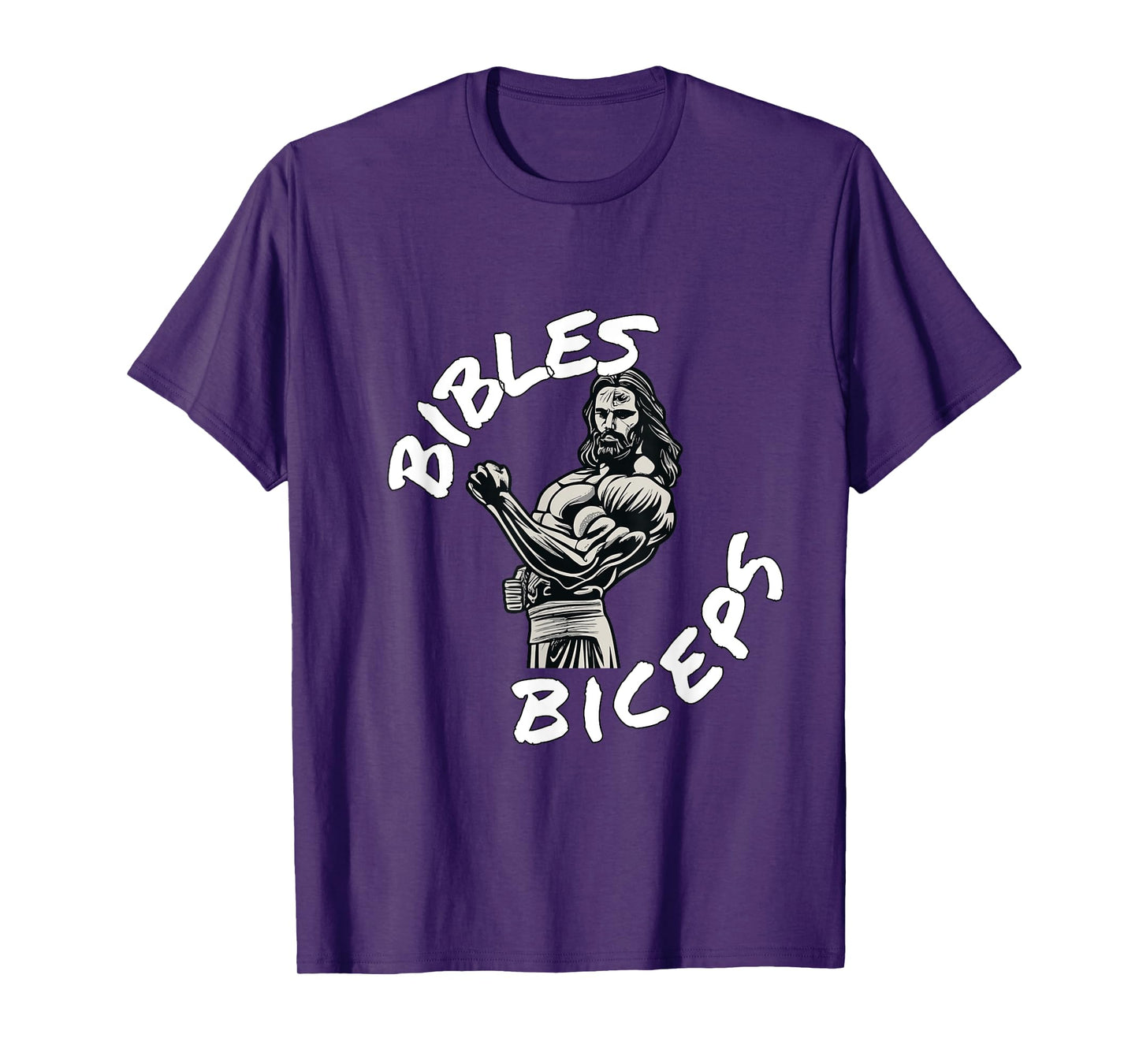 Bibles and Biceps Funny Gym Workout Christian T-Shirt