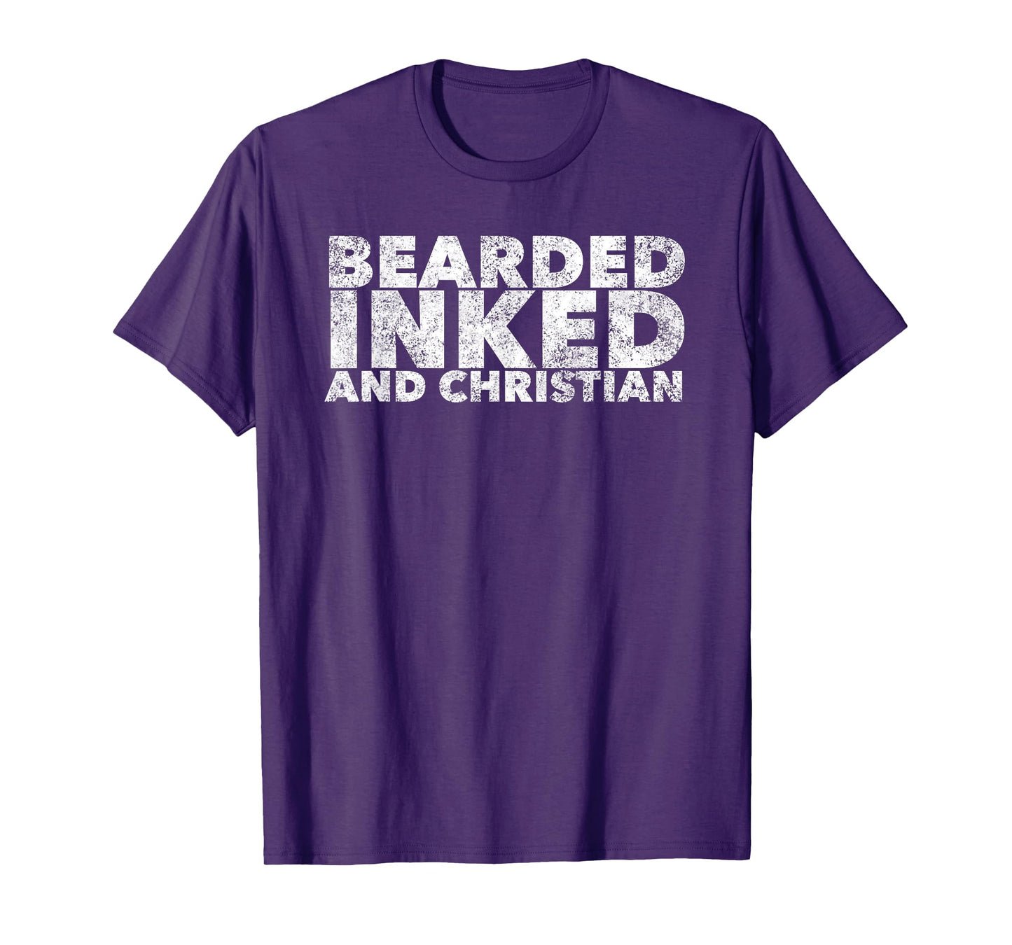 Bearded Inked and Christian - Tattooed Believer with Beard T-Shirt