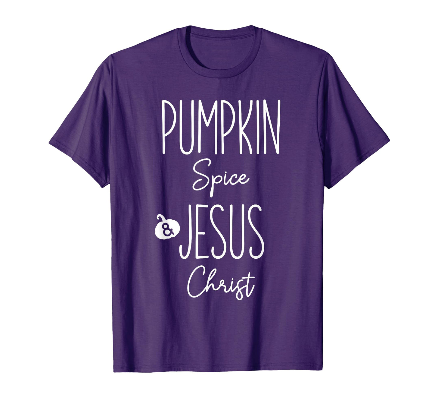Pumpkin Spice and Jesus Christ Christian Fall Faith Graphic T-Shirt