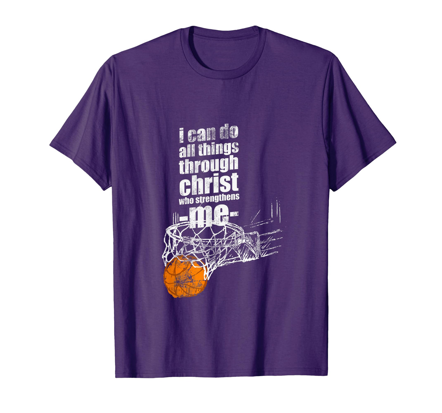 Christian Basketball I Can Do All Things Philippians 4:13 T-Shirt