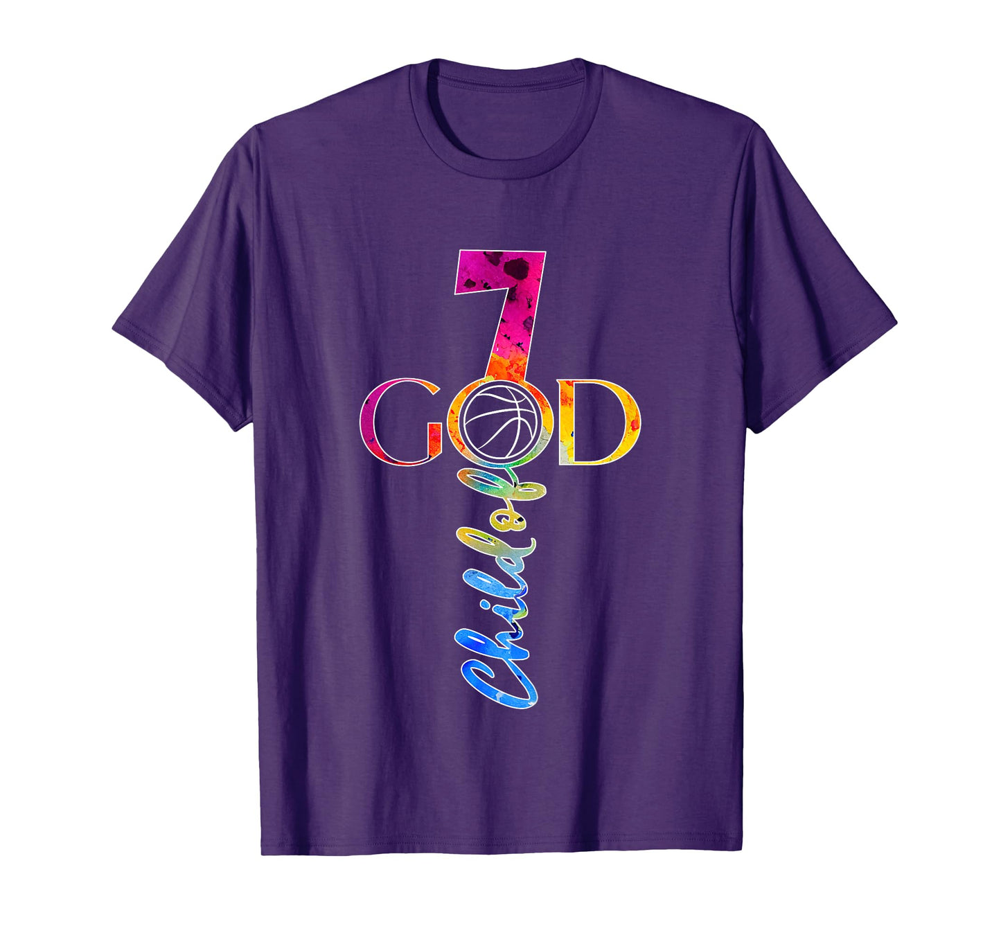 JESUS 7 YEARS CHILD OF GOD BASKETBALL 7TH BIRTHDAY T-Shirt