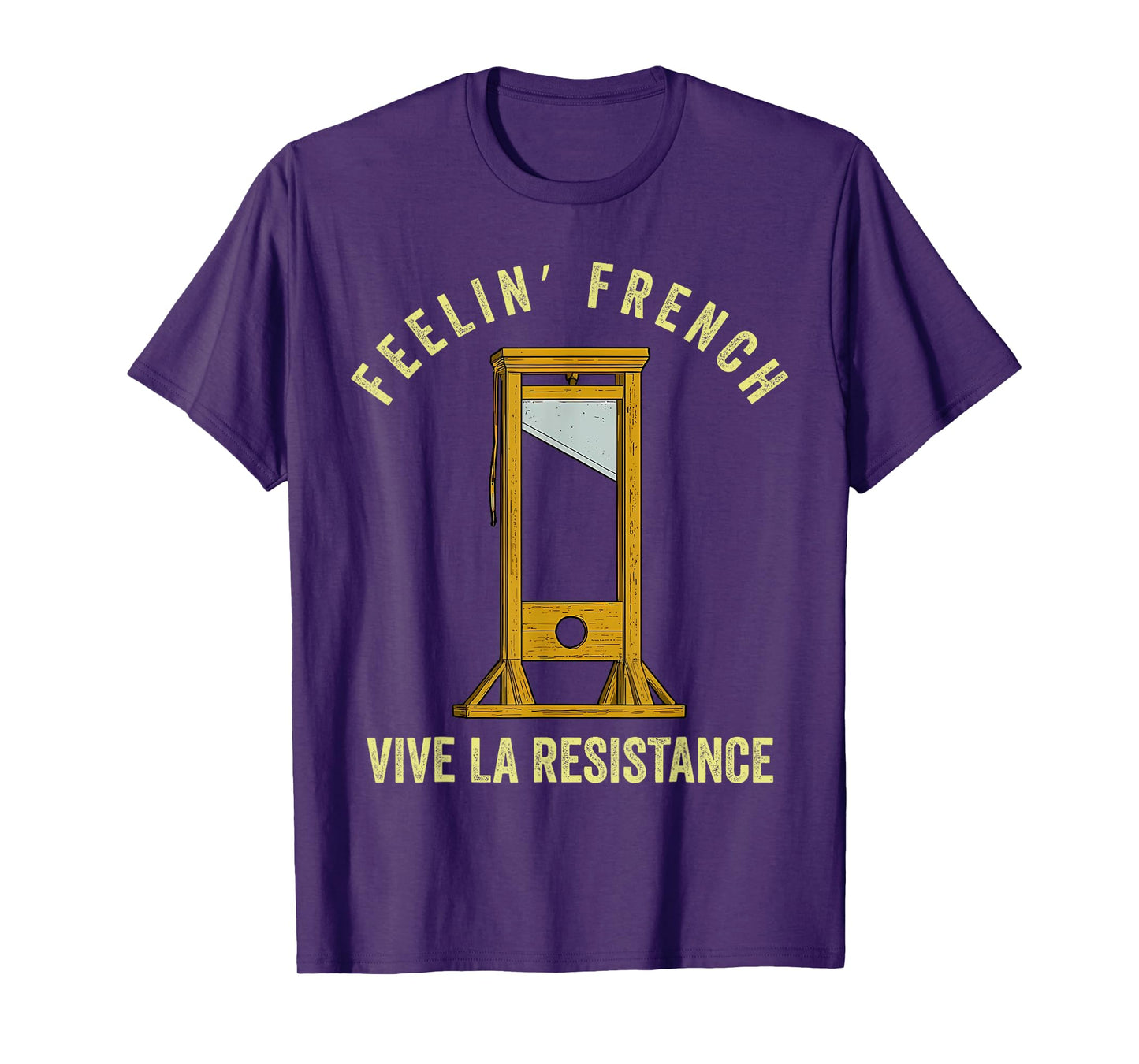 Feeling French Funny Vintage Guillotine French Humor T-Shirt