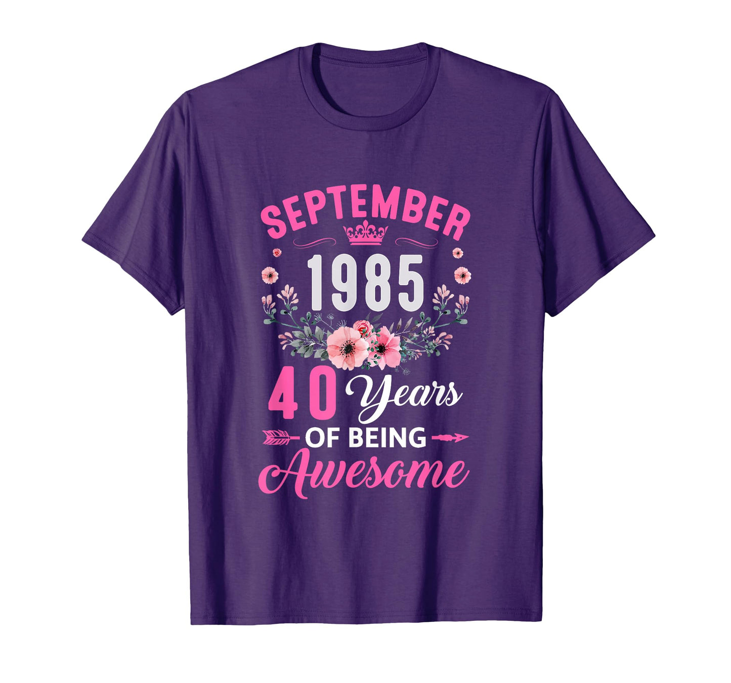 Awesome Since 1985 40 Years Old September 40Th Birthday T-Shirt