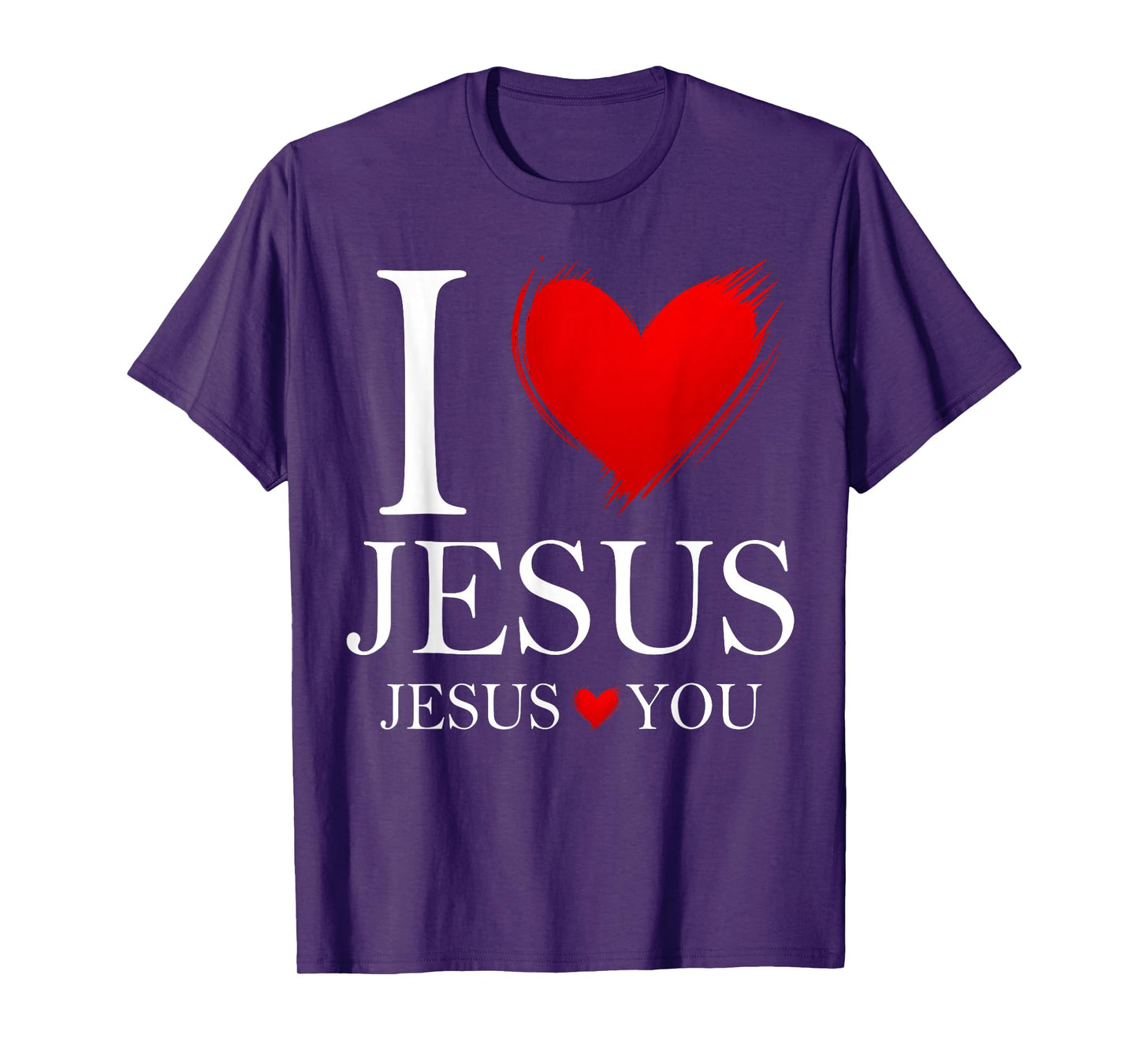 I Love Jesus Jesus Love You Christian Cross God Faith Bible T-Shirt