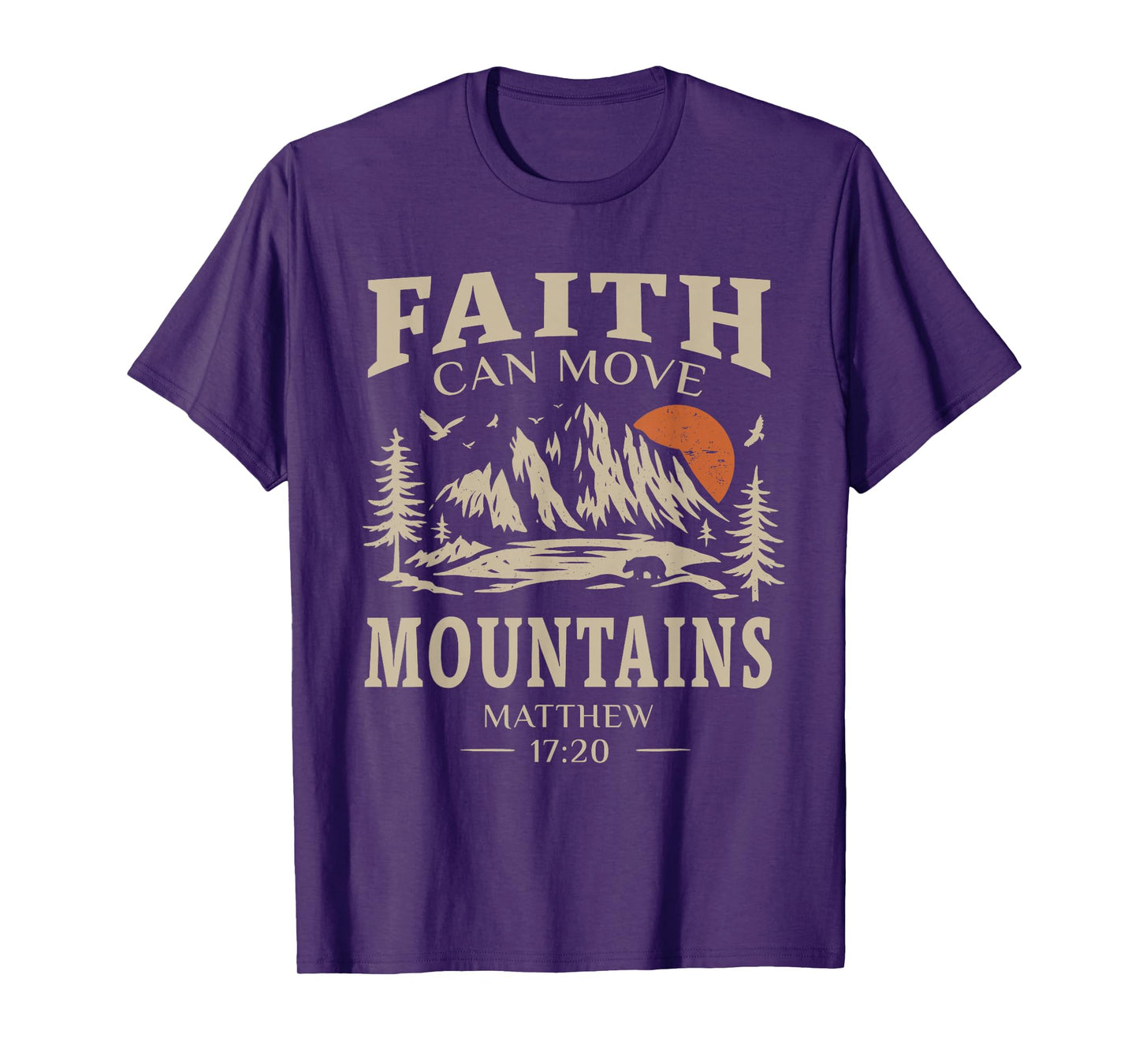 Lift My Eyes to the Mountains – Psalm 121 Faith Design T-Shirt