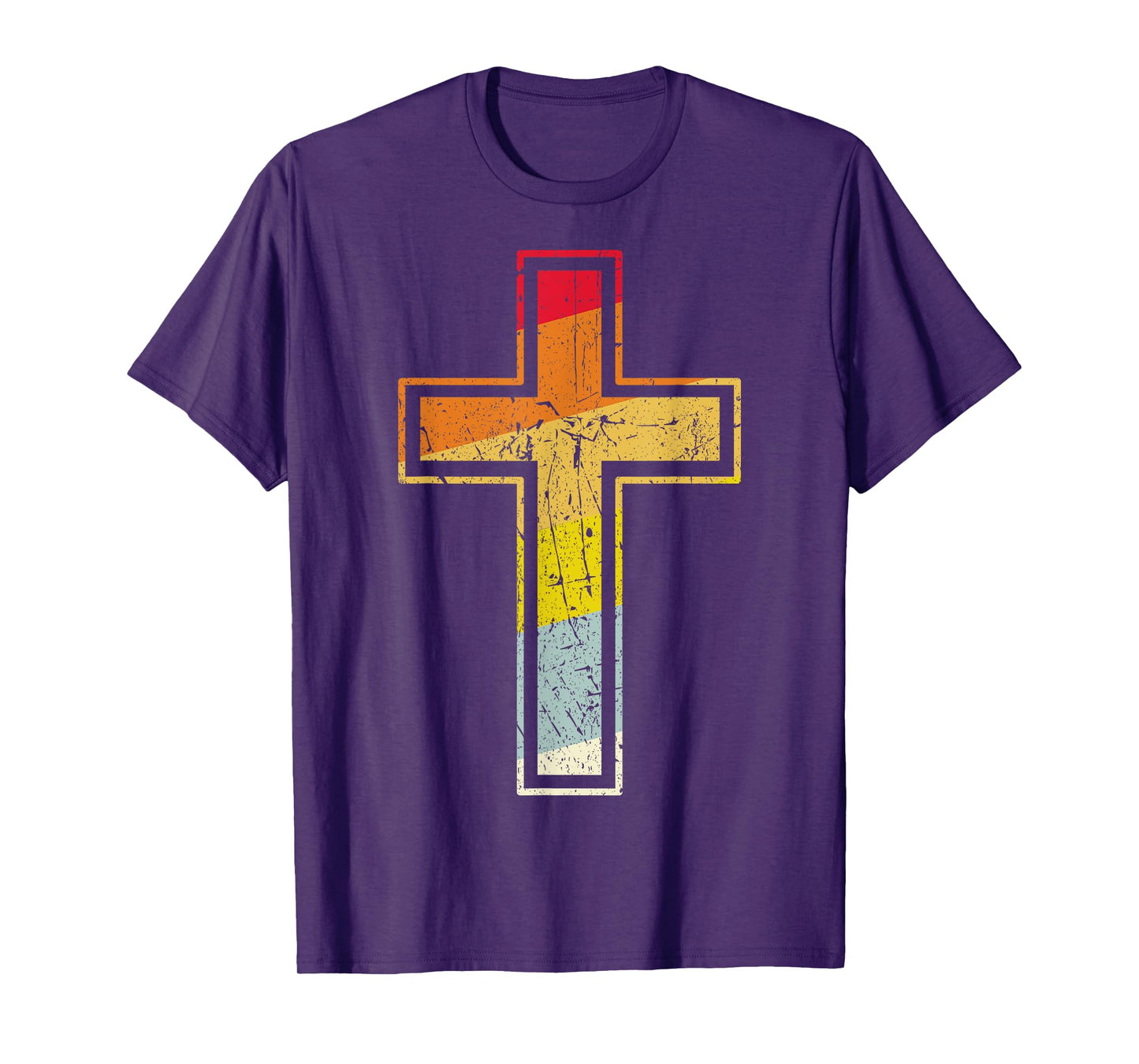 Retro cross vintage Jesus cross gift idea T-Shirt