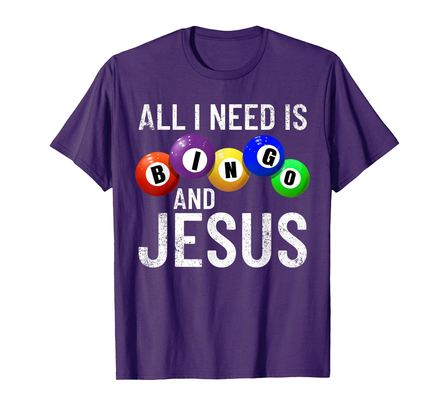 All I Need Is Bingo And Jesus Bingo Player Gambling Bingo T-Shirt