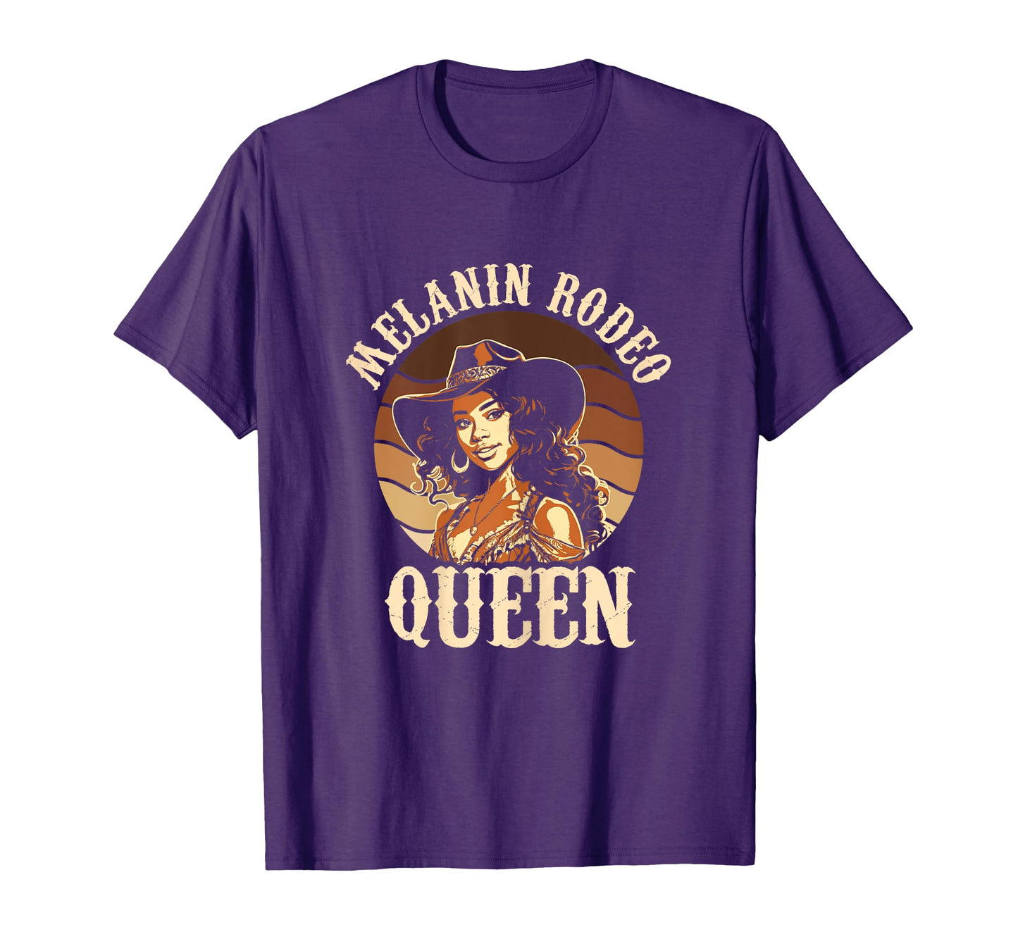 Melanin Rodeo Queen Bronc Riding African American T-Shirt