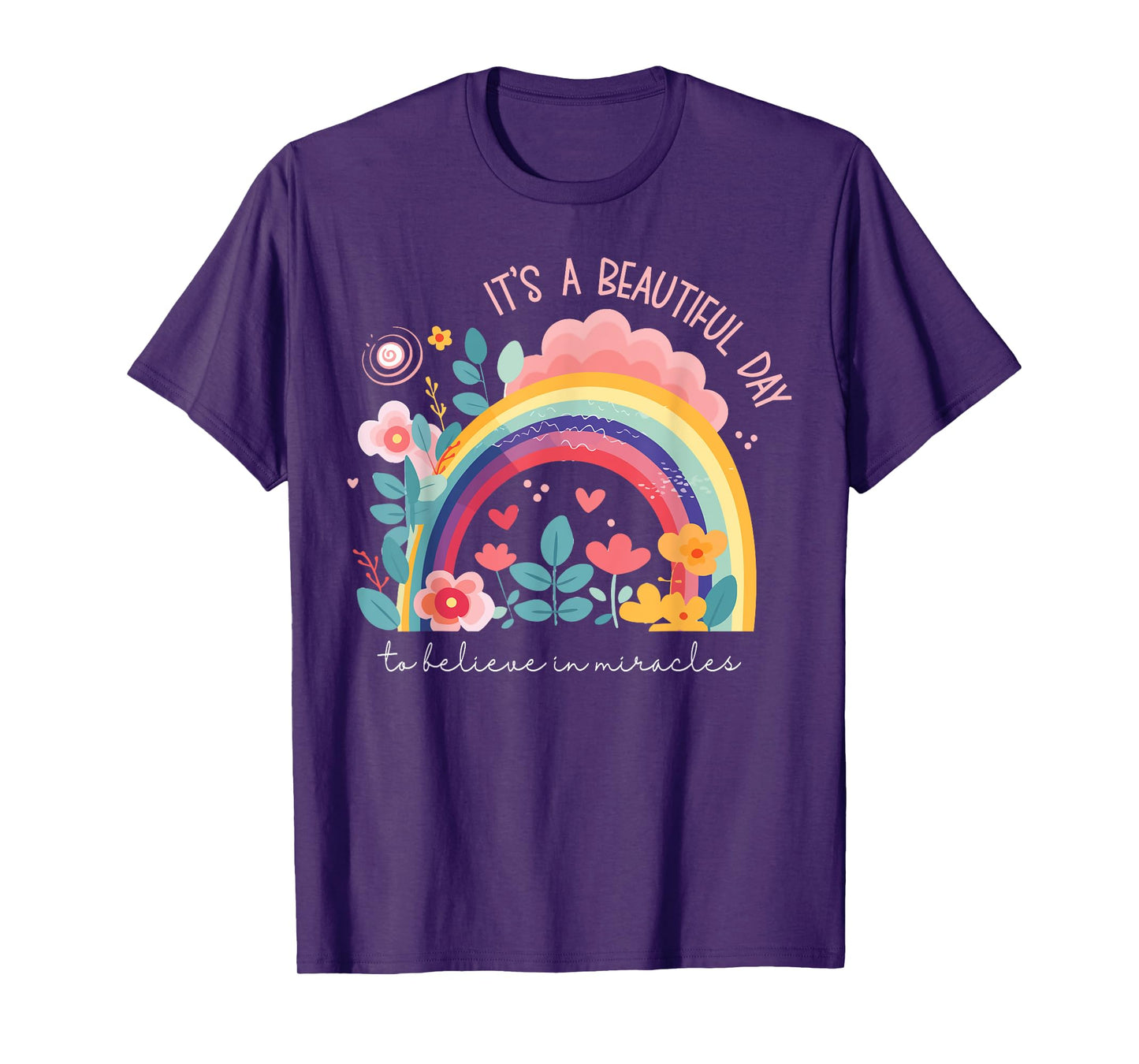 I Believe in Miracles Flower Vintage Cool Bold Christian T-Shirt