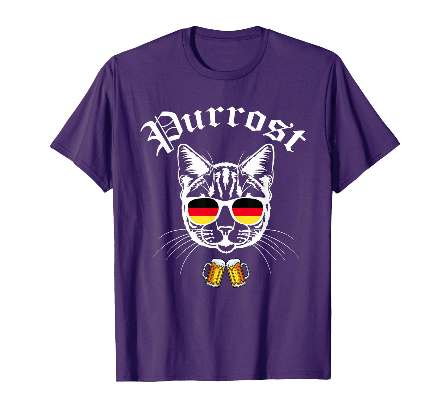 Oktoberfest Prost Funny German Flag Pun Purrost Cat Festival T-Shirt
