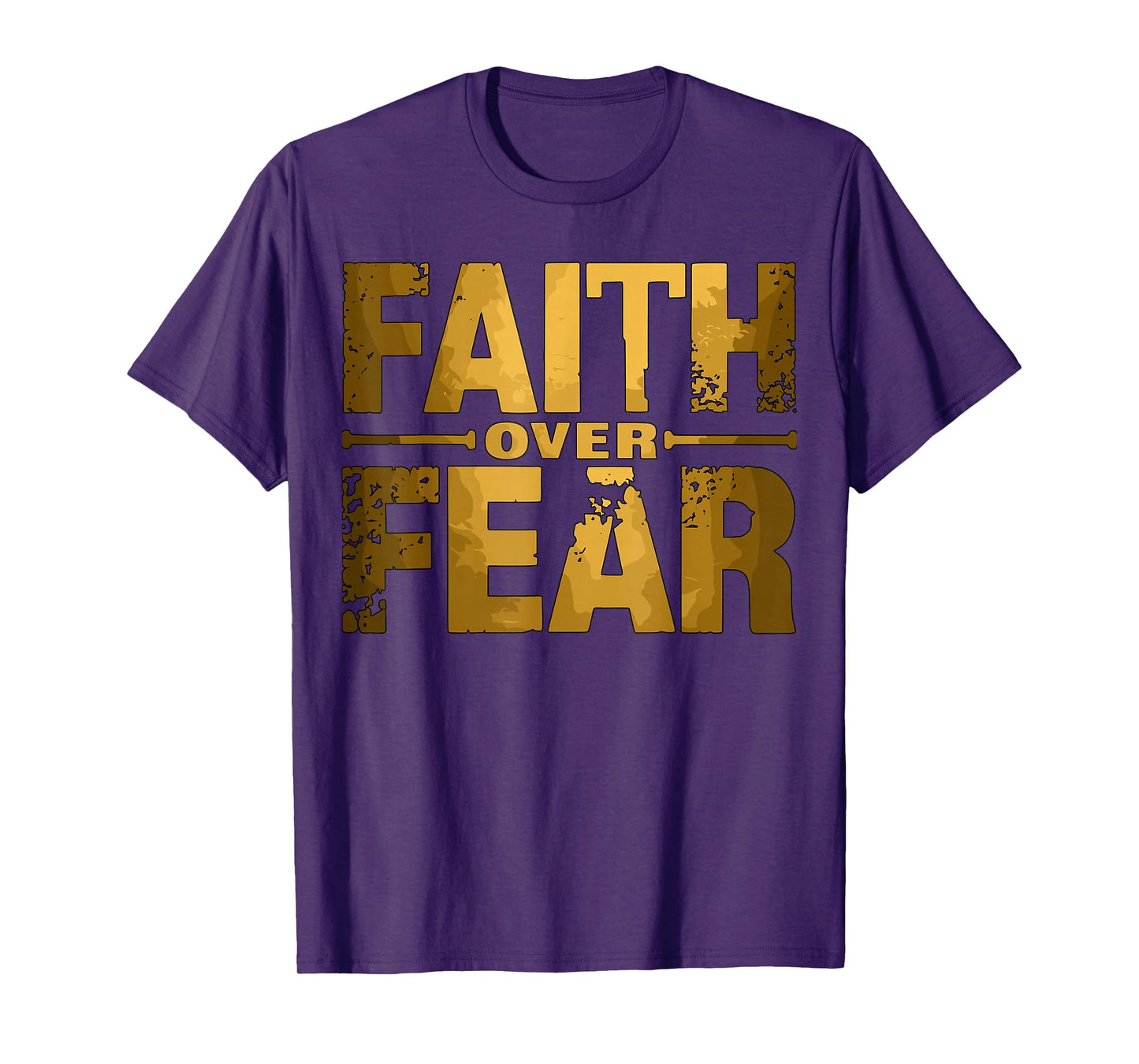 Faith Over Fear Inspirational Christian Quote T-Shirt