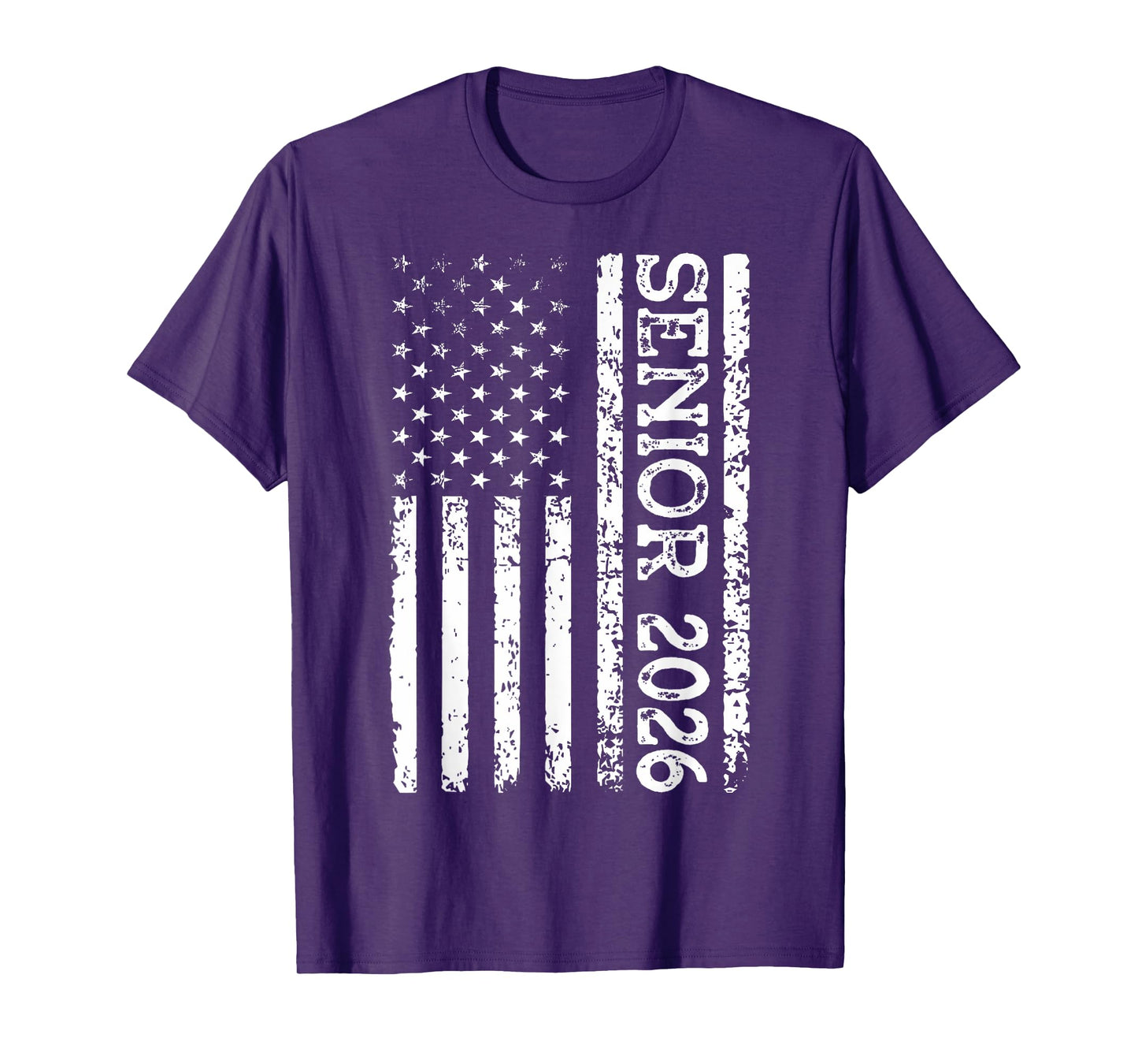 Senior Class Of 2026 Patriotic American USA Flag Graduation T-Shirt