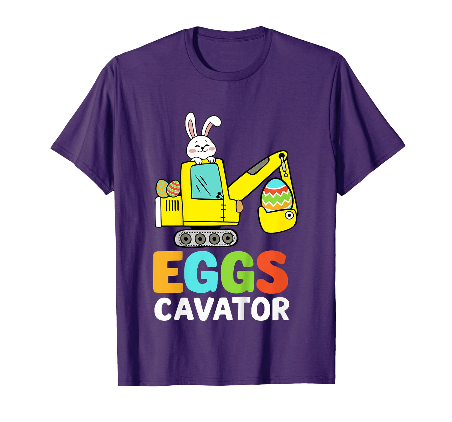 Kids Eggscavator excavator for easter egg hunt boys toddler T-Shirt