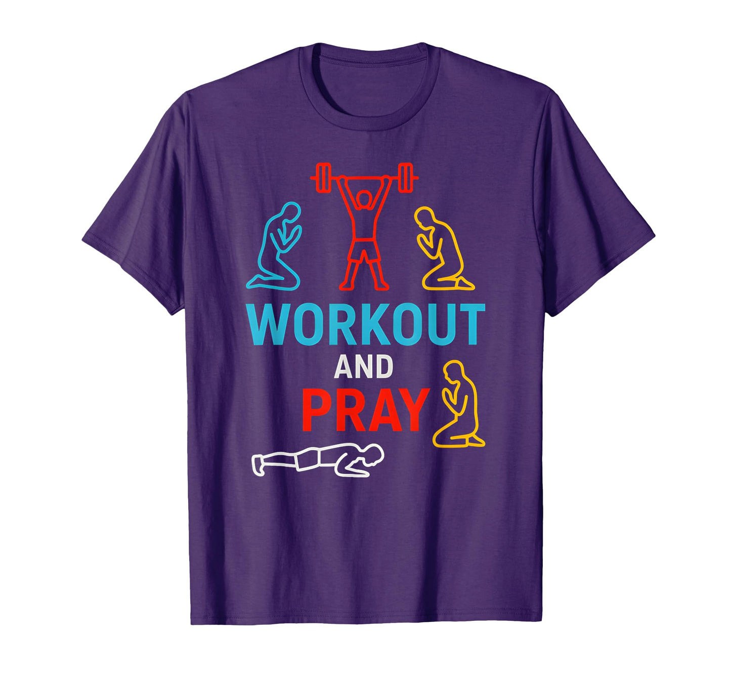 Faith Fitness Workout Pray Cool Mens Christian Faith T-Shirt