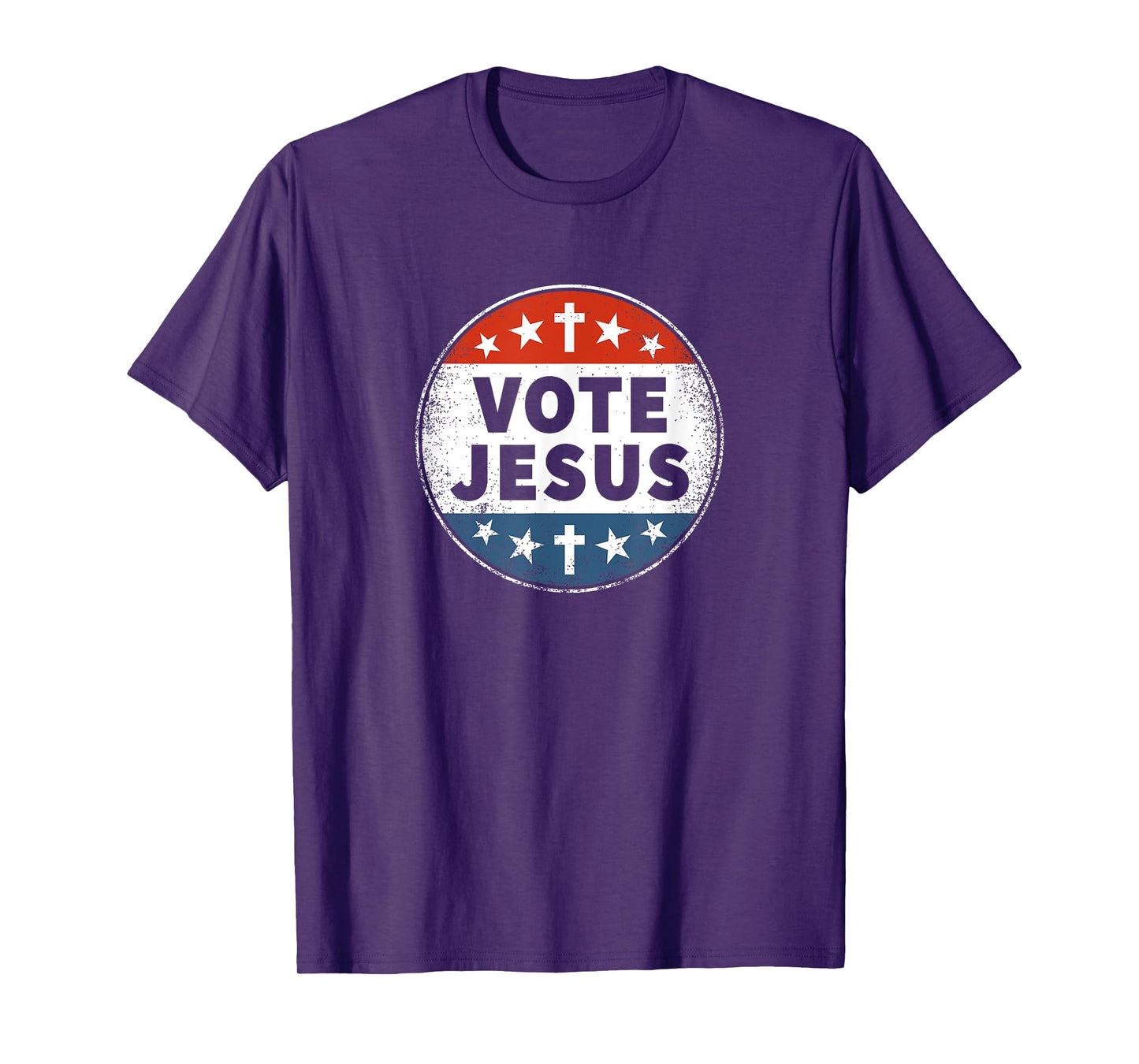 Vote Jesus - Novelty Faith Patriotic T-Shirt