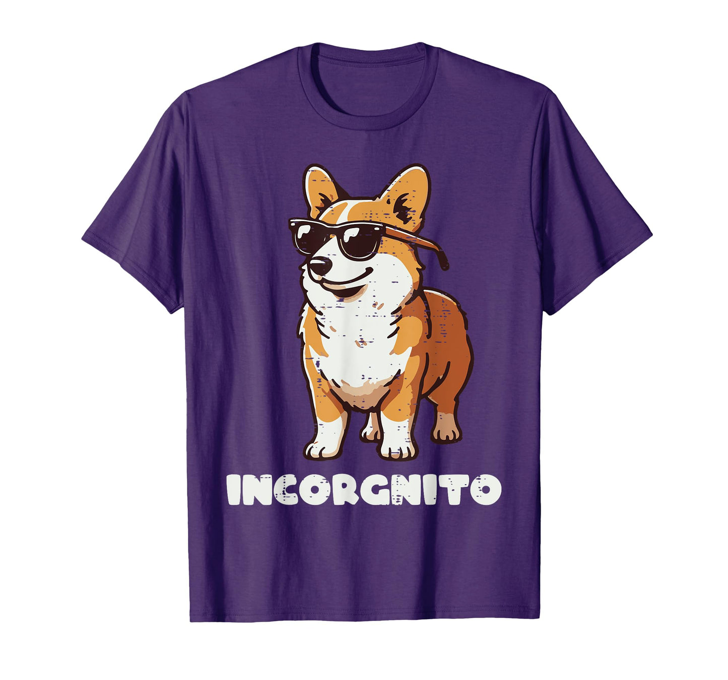 Corgi Dog Sunglasses Incorgnito Funny Saying Men Women Kids T-Shirt