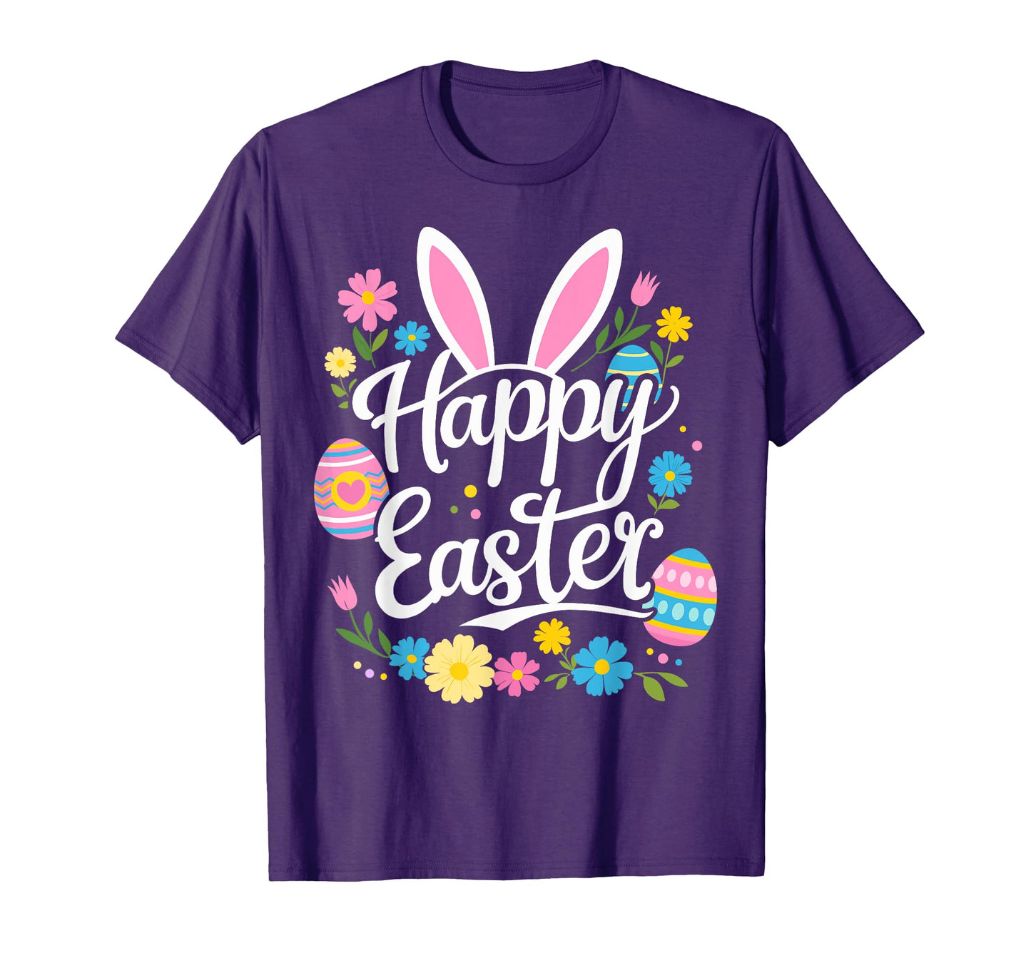 Happy easter with bunny and eggs T-Shirt