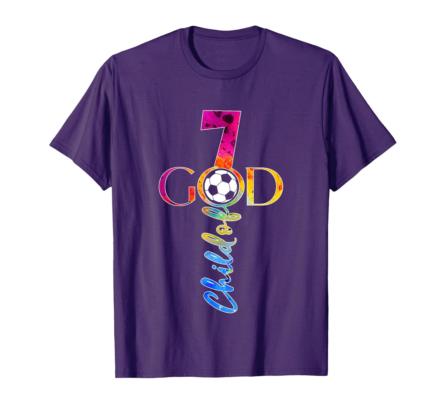 JESUS 7 YEARS CHILD OF GOD SOCCER 7TH BIRTHDAY T-Shirt