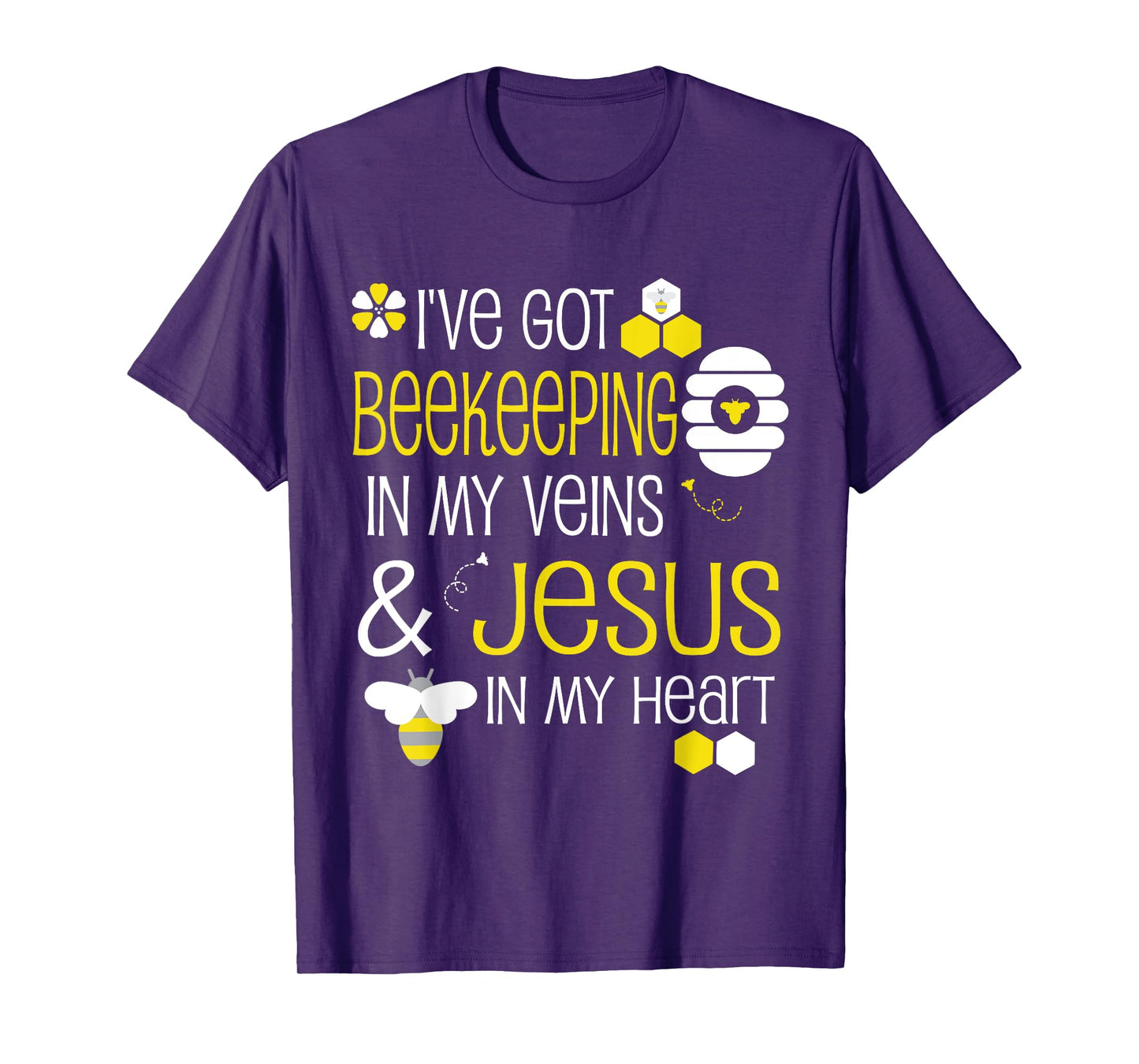 Beekeeping Christian Jesus Beekeeper Men Women Bee T-Shirt