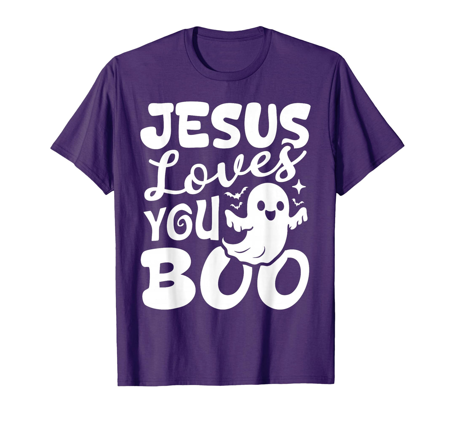 Jesus Loves You Boo Christian Halloween Ghost Funny T-Shirt