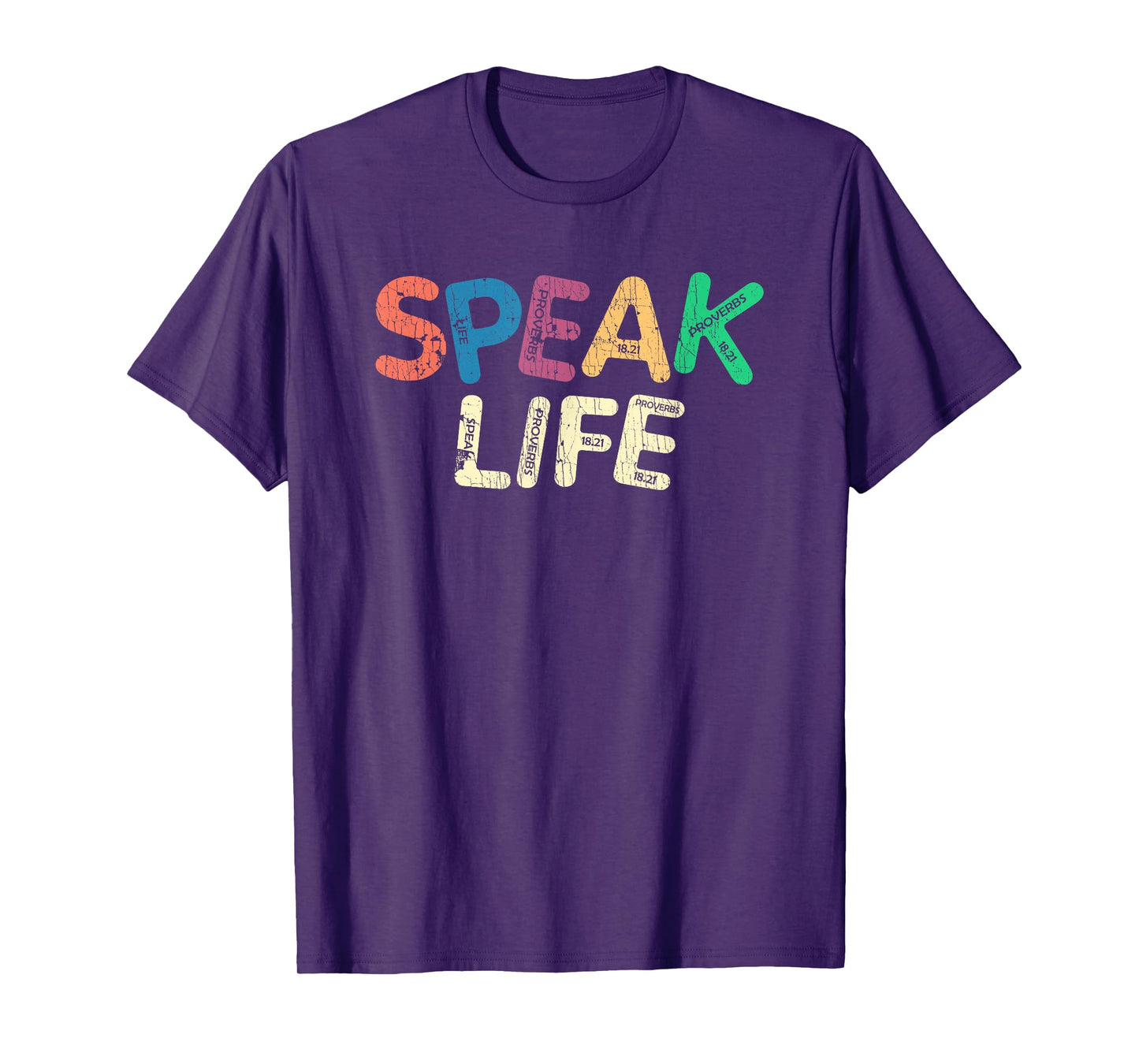 Speak Life Proverbs Cross Christian Quote T-Shirt