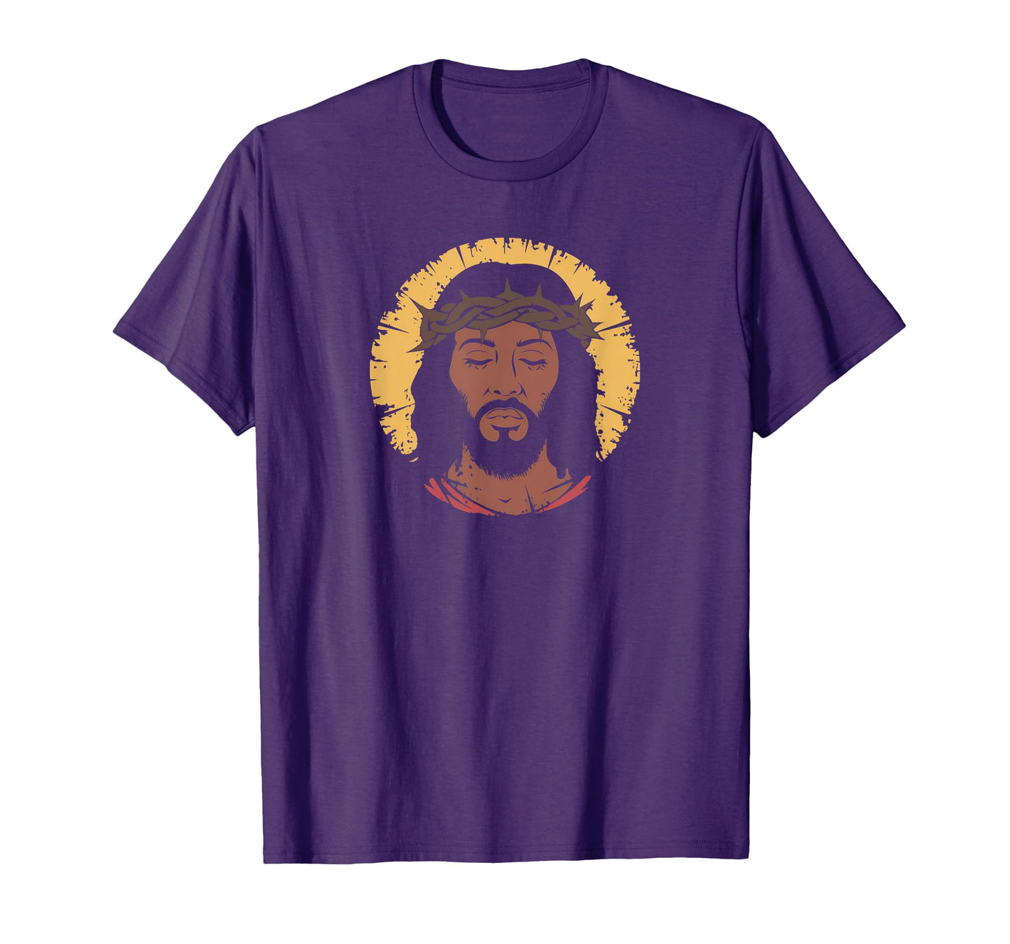 African American Jesus Portrait Black Christian T-Shirt