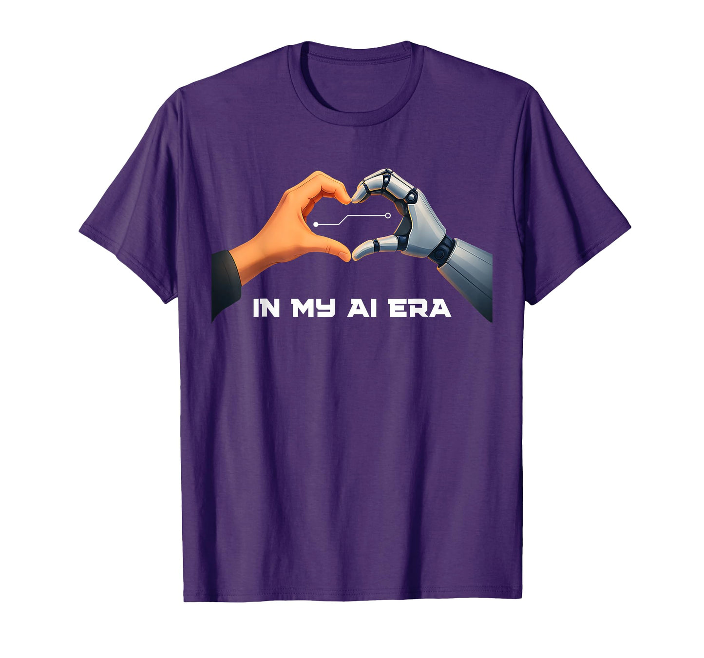 In My AI Era Technology AI Robotic Arms Heart Data Connect T-Shirt