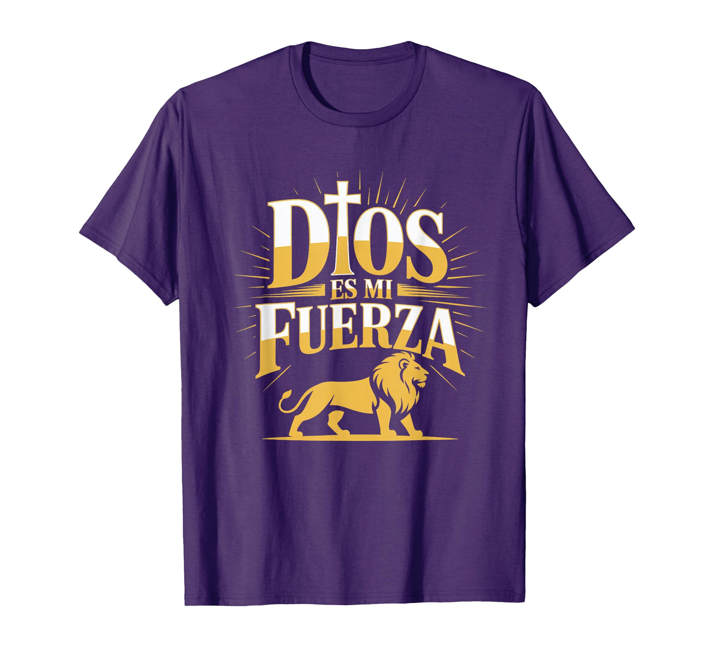 Dios ES Mi Fuerza Camiseta Cristiana Jesús Latino Hispano T-Shirt