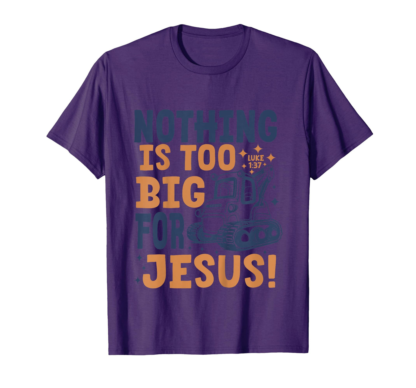 Nothing is Too big for Jesus Retro Kids Christian Religious T-Shirt