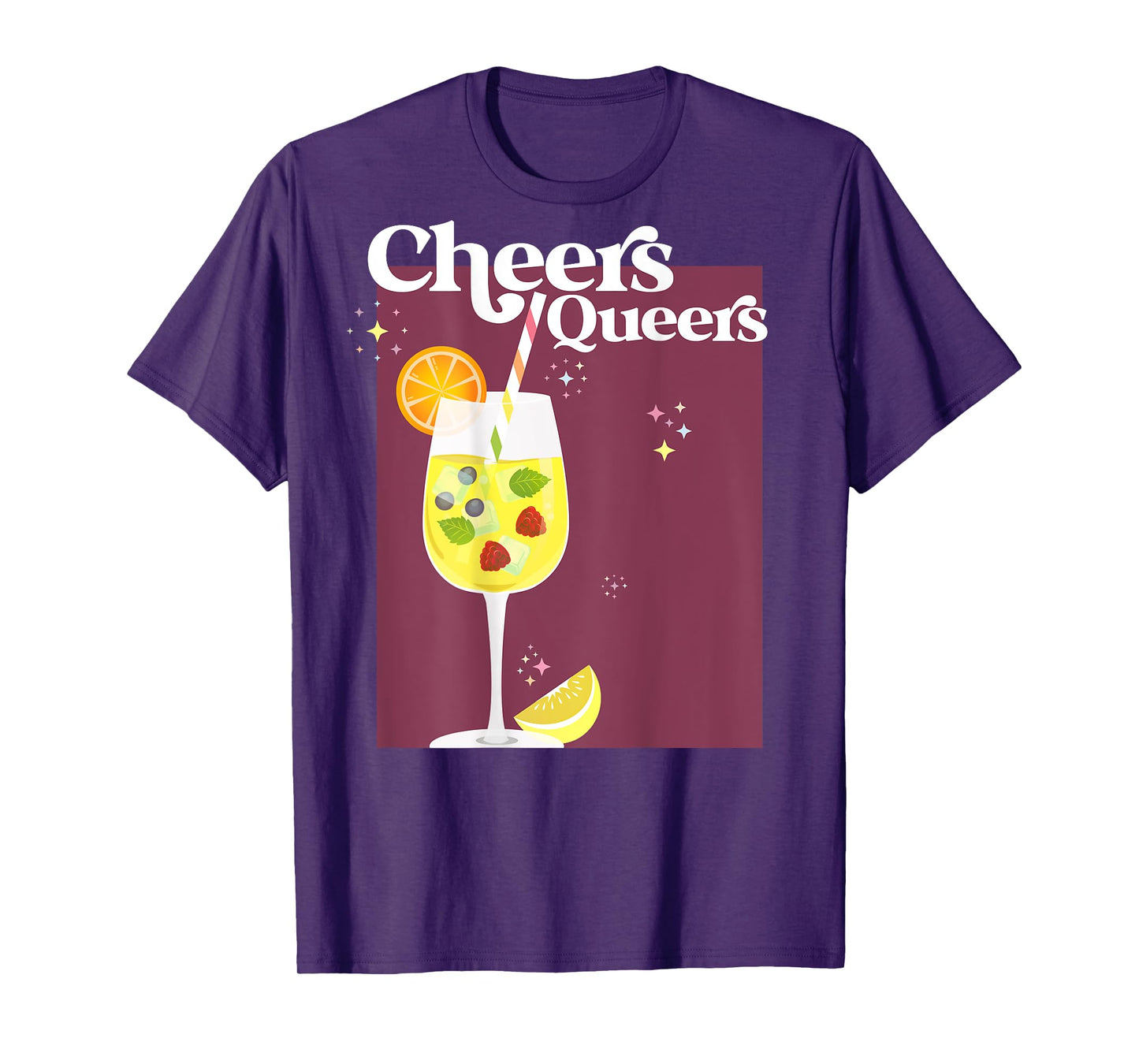 CHEERS QUEERS X LGBTQIA LGBTQ Gay Pride Month Love BACKPRINT T-Shirt