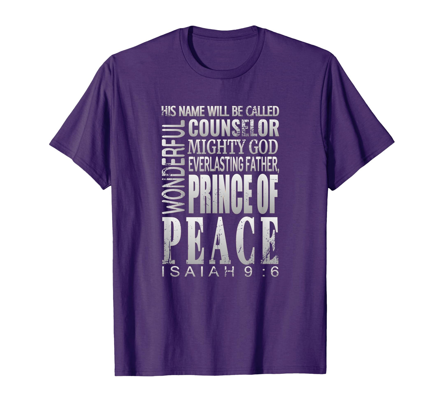 Wonderful Counselor Prince Of Peace T Shirt Christmas Bible T-Shirt