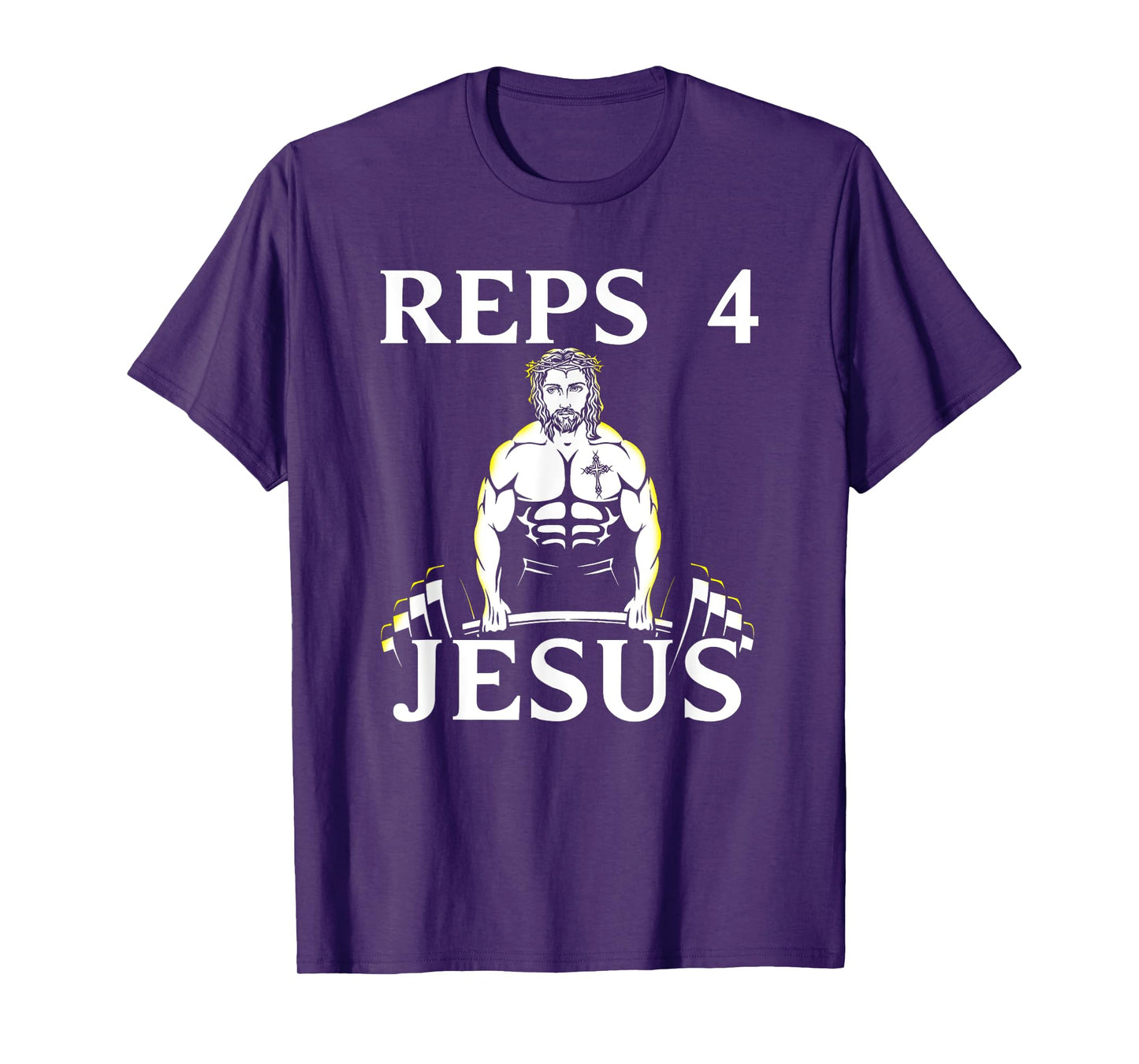Reps For Jesus - Funny Weightlifting Tshirt for Christians! T-Shirt