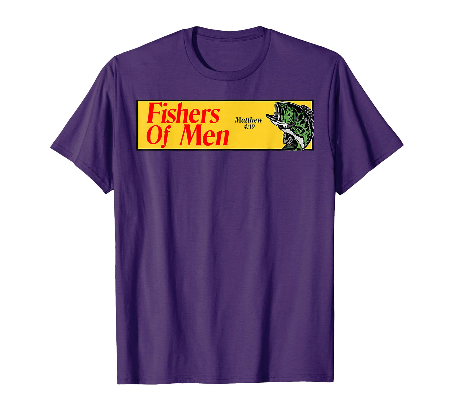 Fishers of Men Matthew 4:19 Christian Fishing Bible Verse T-Shirt