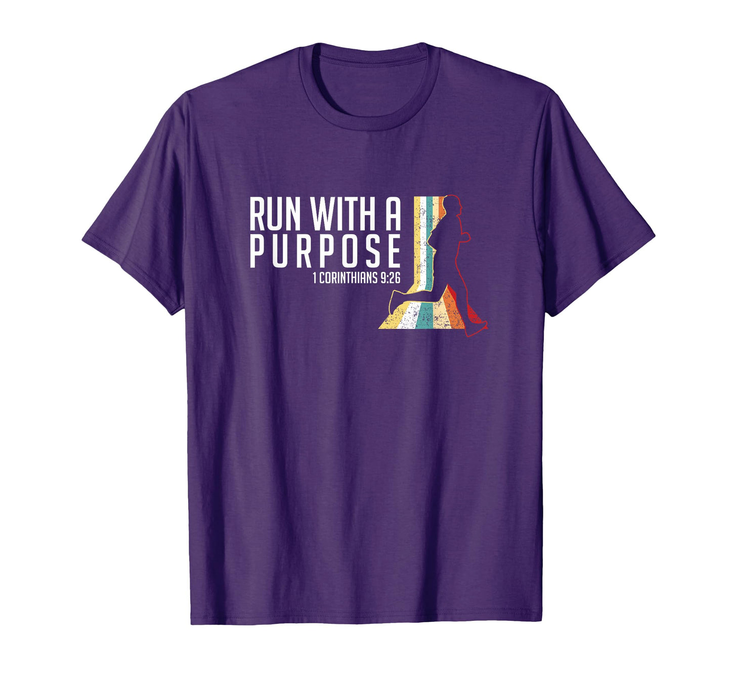 Bible Verse 1 Corinthians 9 26 Running Fitness T-Shirt
