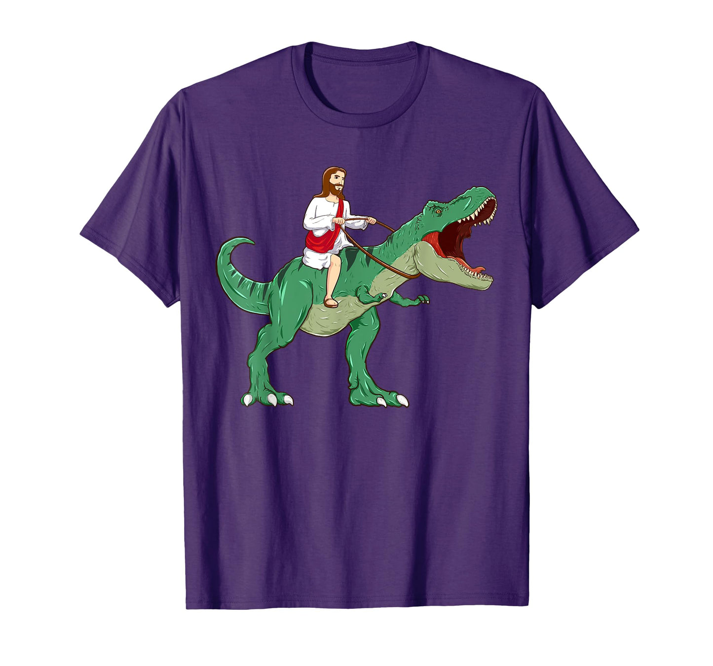 Funny Parody Jesus Riding Dinosaur Meme Dino Lover Believer T-Shirt