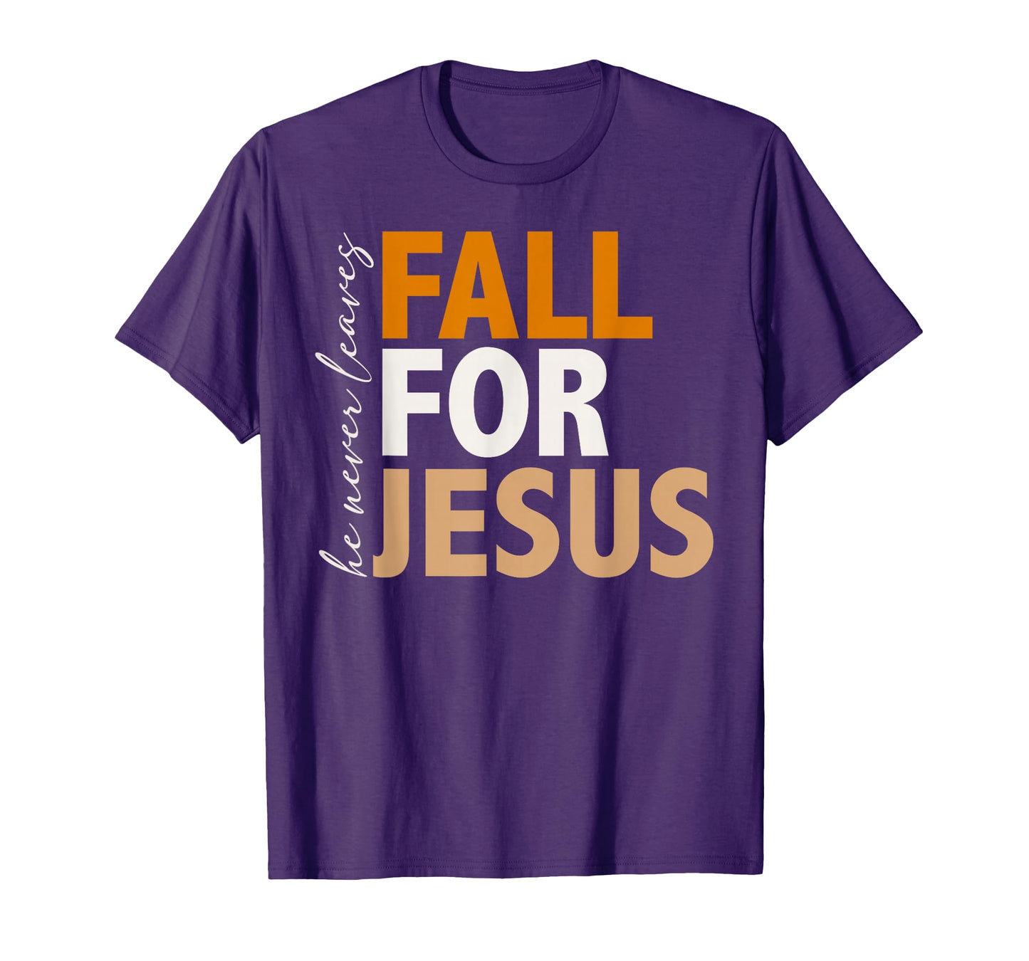 Fall for Jesus Retro Fall Christian Autumn Typograph Jesus T-Shirt