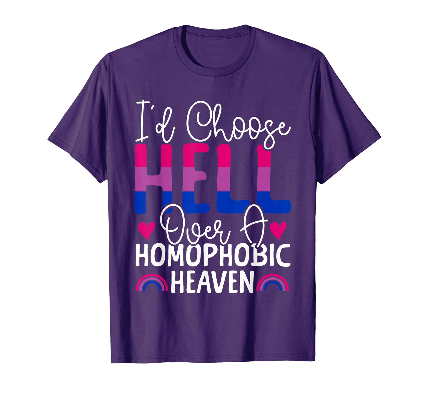 Bisexual Bi Pride Flag Colors Bible Faith Christian I'd T-Shirt