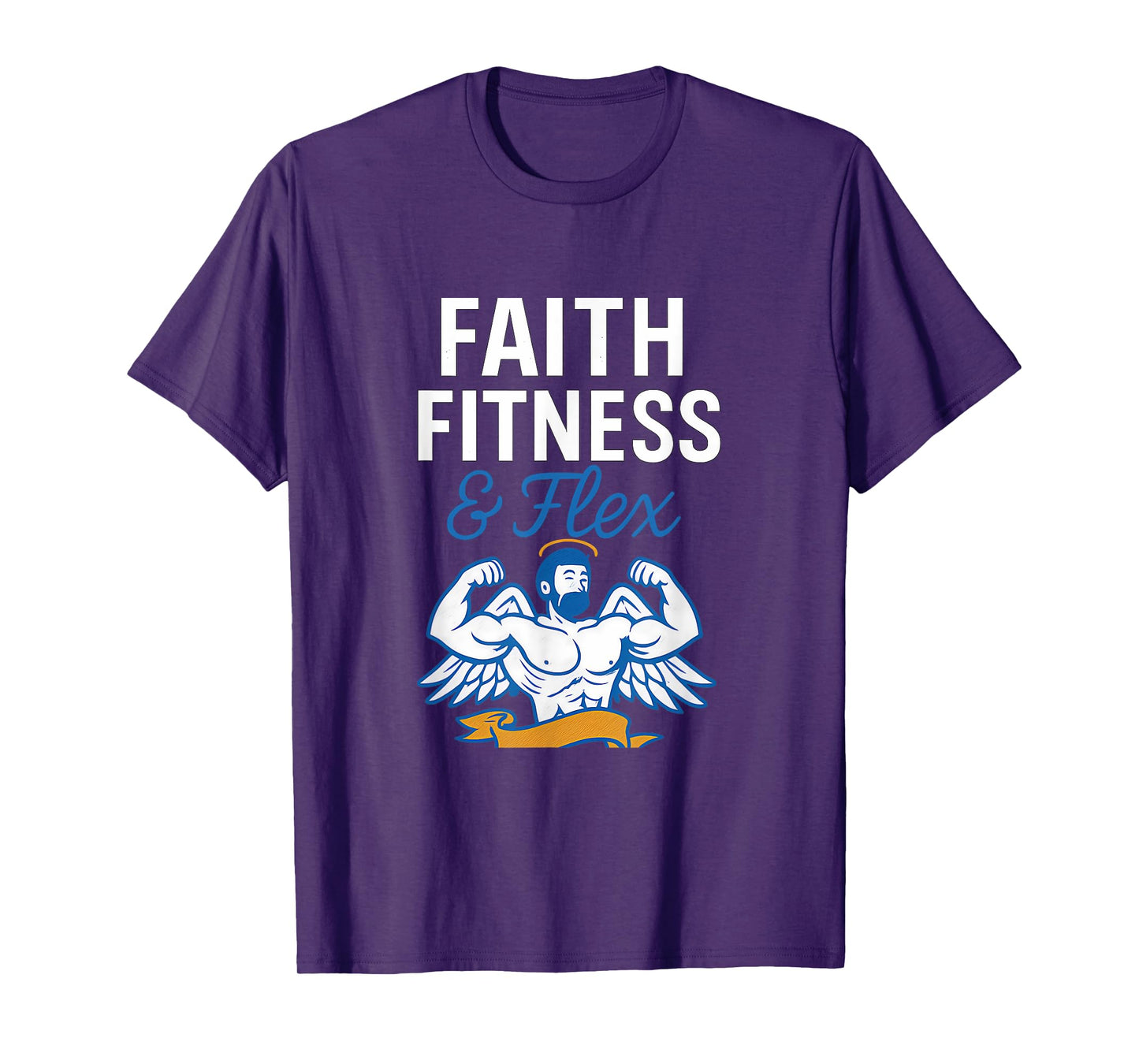 Faith Fitness & Flex Christian Gym Graphic T-Shirt