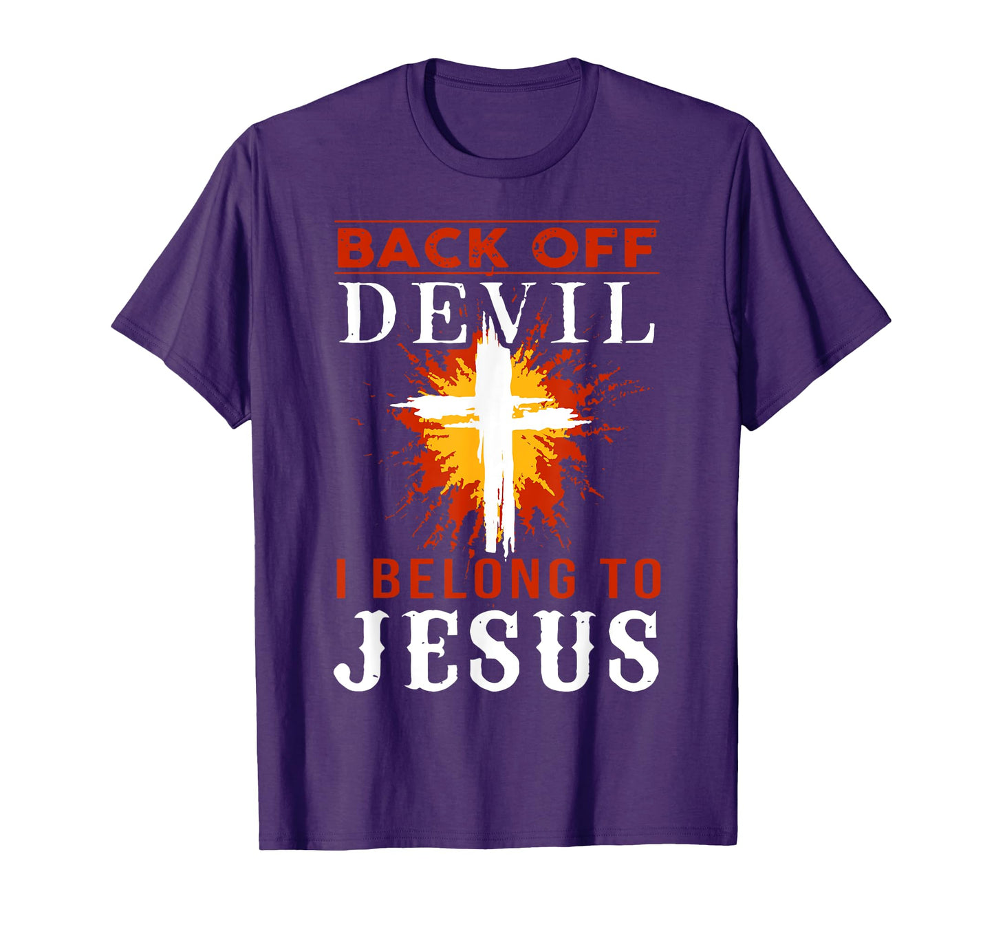 Back Off Devil I Belong To Jesus Cross Faith Christian T-Shirt