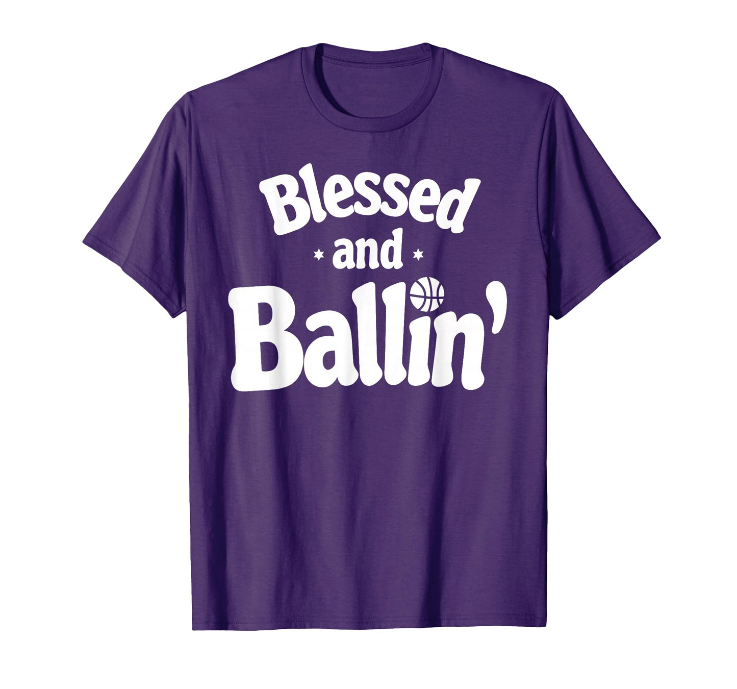 Blessed and Ballin’ – Funny Hoops Faith Design T-Shirt