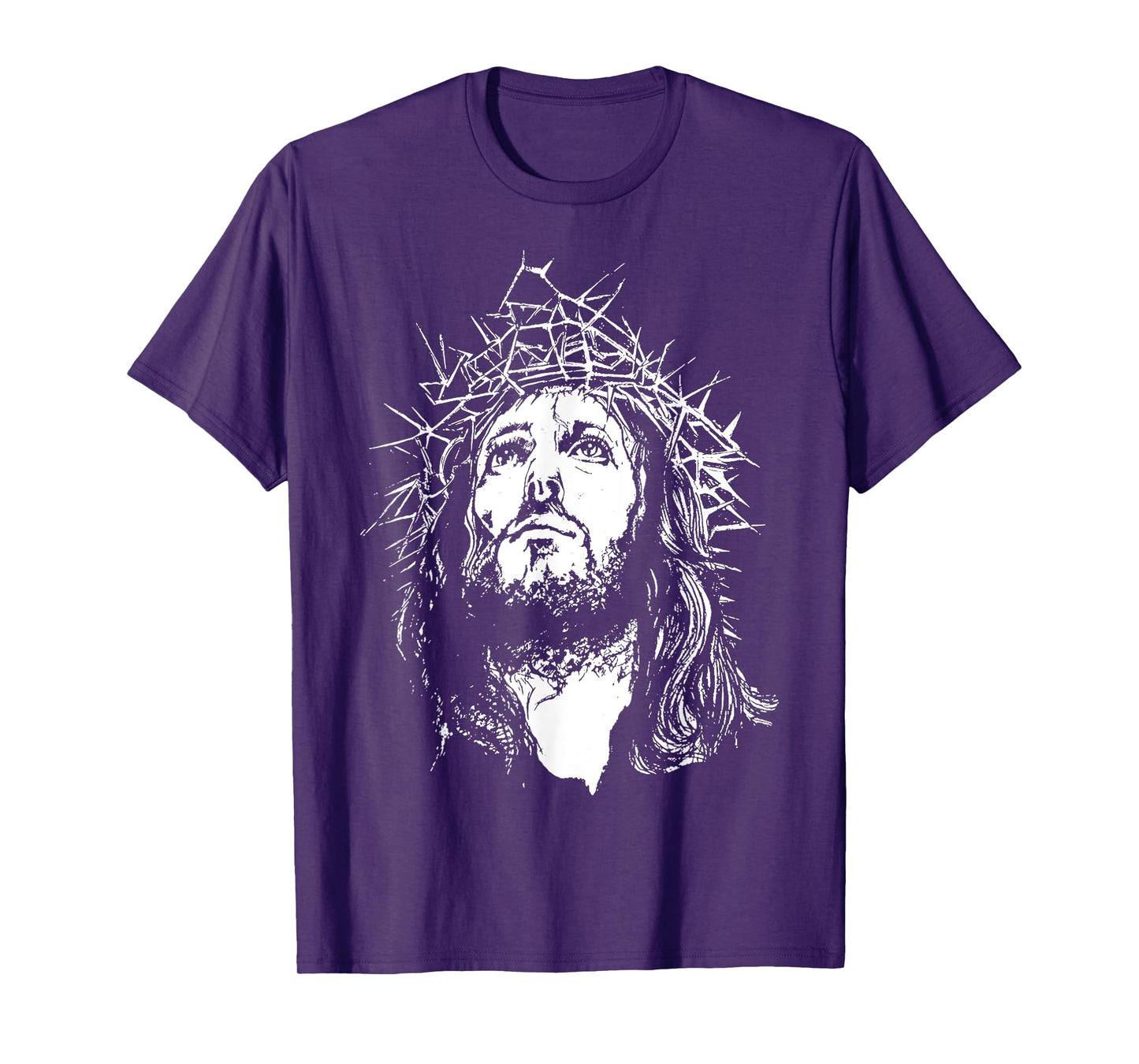 Image Face Of Jesus On A Cross With Crown Of Thorns T-Shirt
