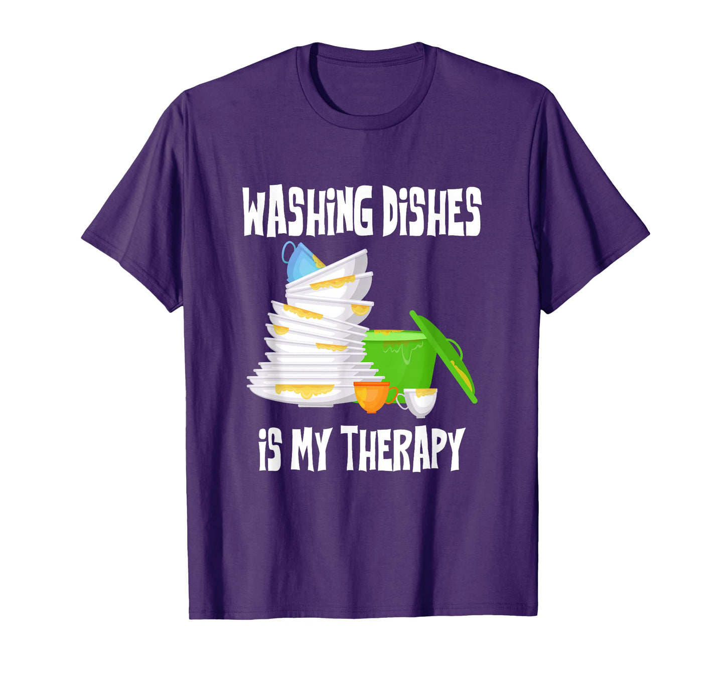 Funny Therapeutic Dishes Washing Kitchen Quotes Christmas T-Shirt