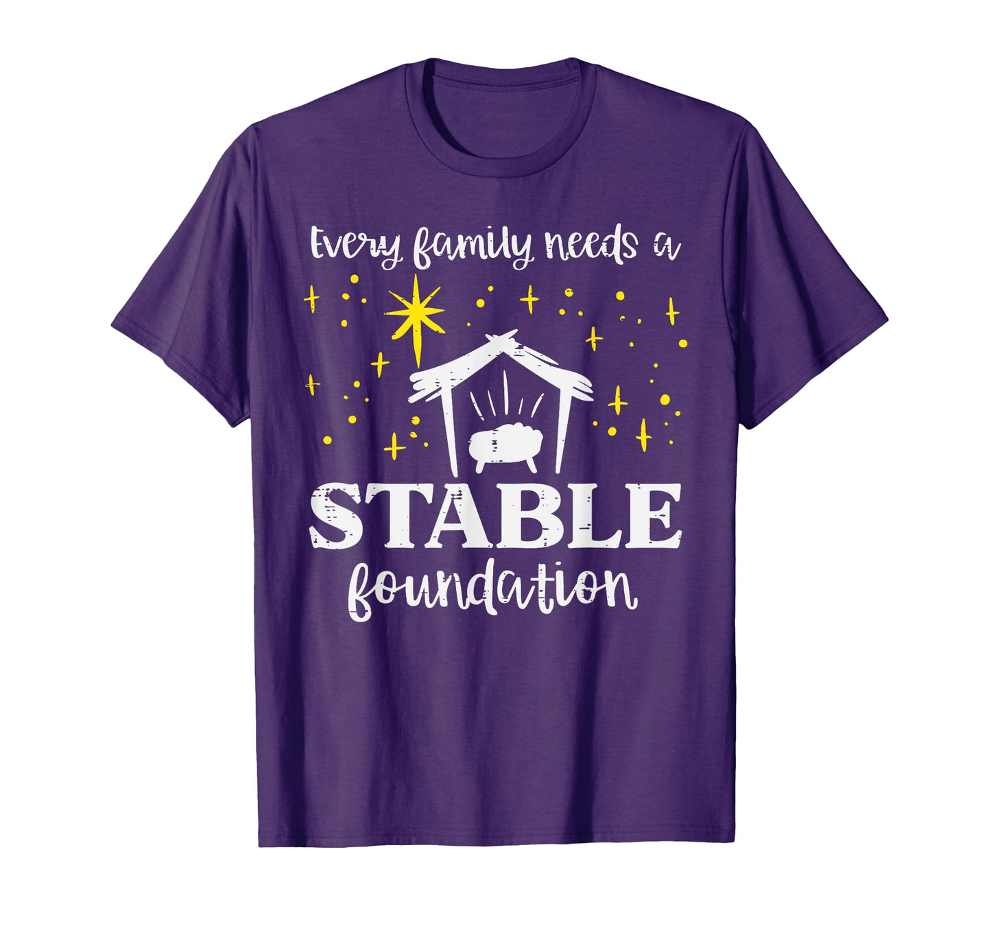 Family Stable Foundation Christian Jesus Christmas Xmas T-Shirt
