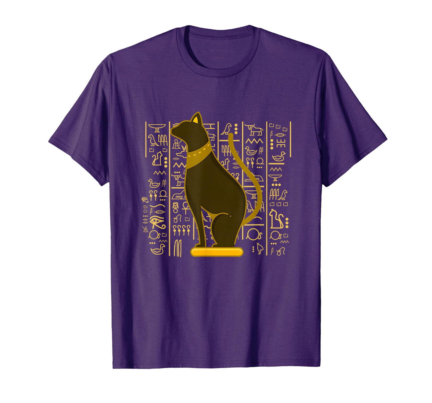 Bastet Ancient Egypt Cat God Hieroglyphic Egyptian History T-Shirt