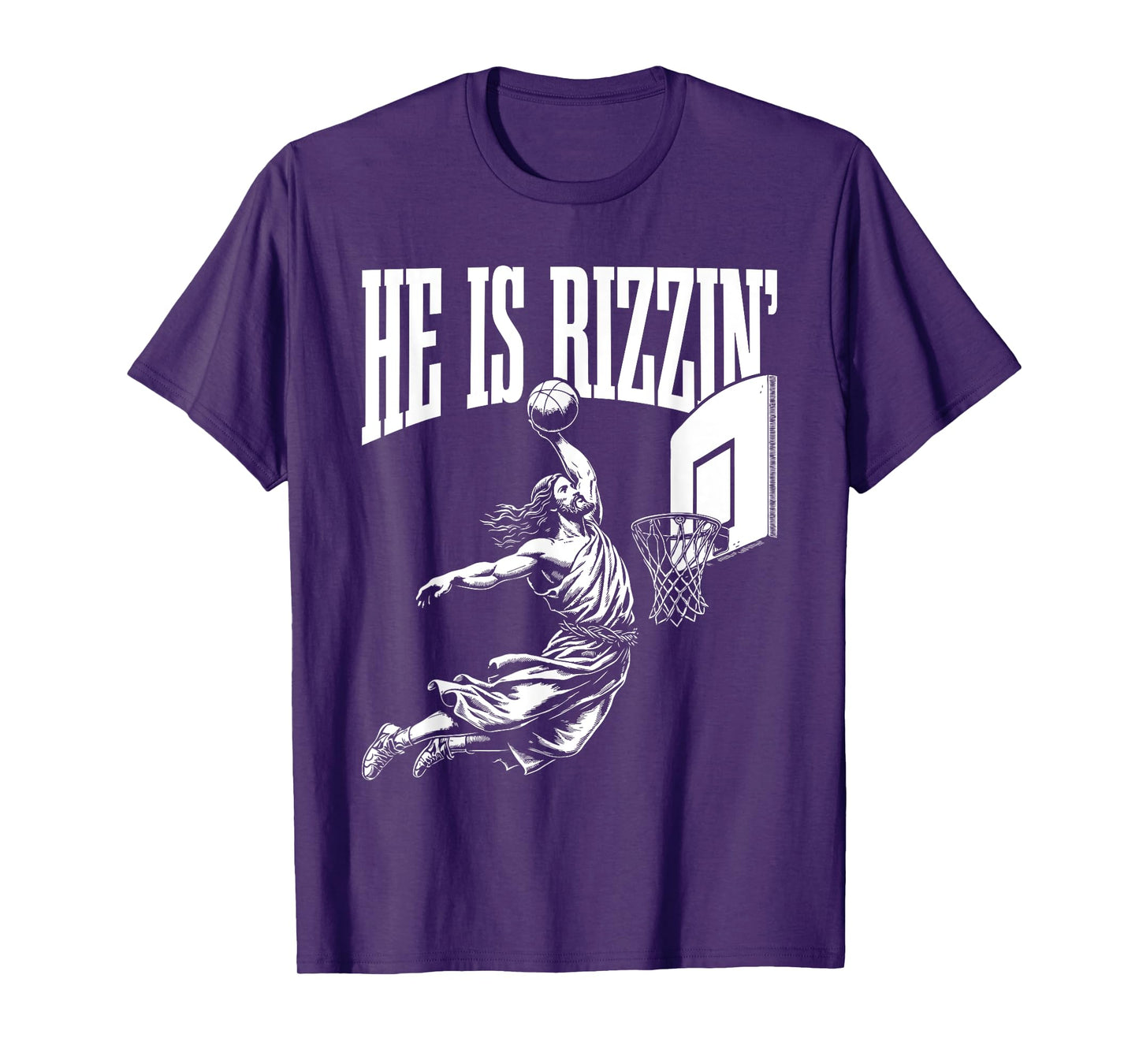 He Is Rizzin Funny Easter Rizz Meme Basketball T-Shirt