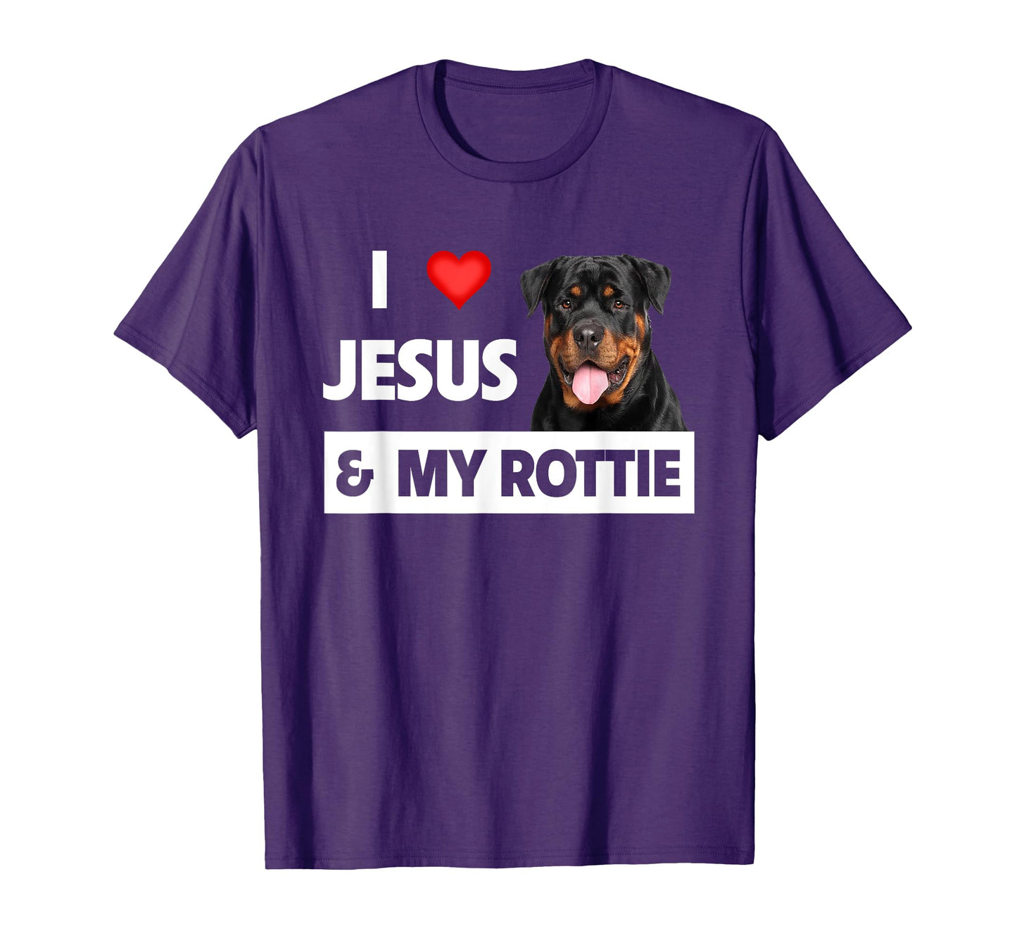 I Love Jesus and My Rottie Dog Mom Dad Pet Parent Rottweiler Men Women T-Shirt
