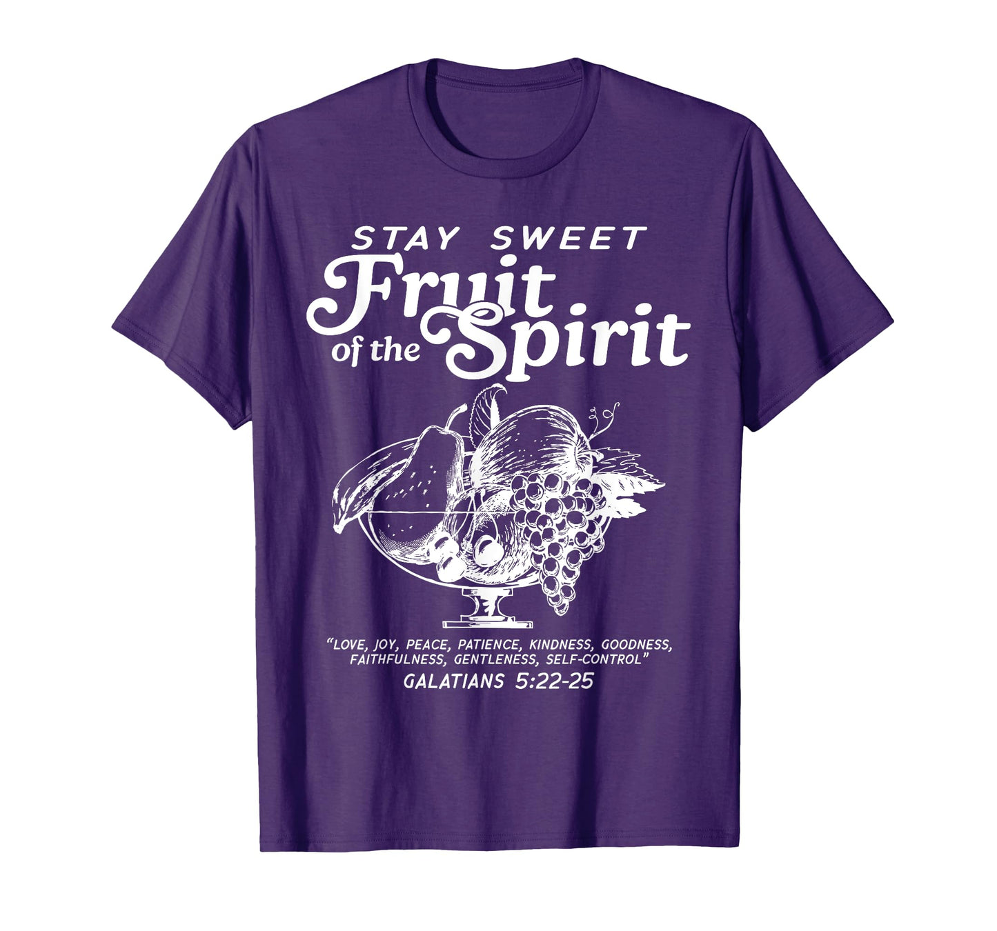 Fruit of The Spirit Retro Christian Women Men Faith Apparel T-Shirt
