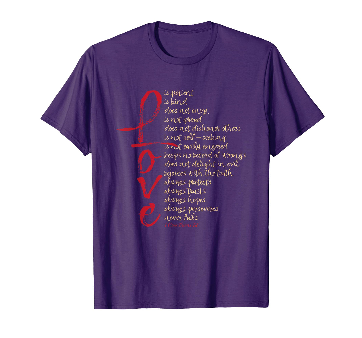 1 Corinthians 13 Bible Verse Love is Patient Love is Kind T-Shirt
